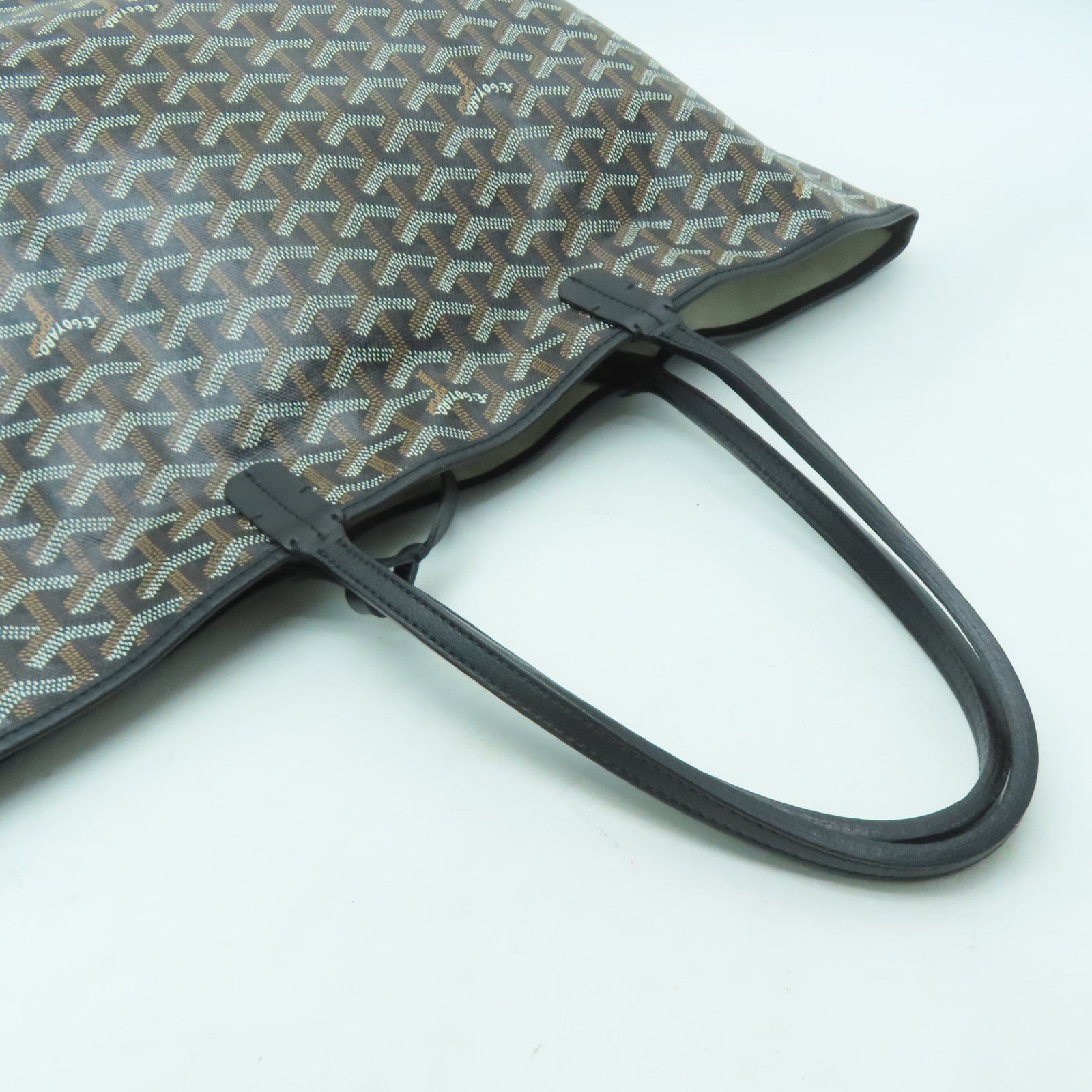 GOYARD 塗層帆布Saint Louis PM銀扣手挽袋黑色