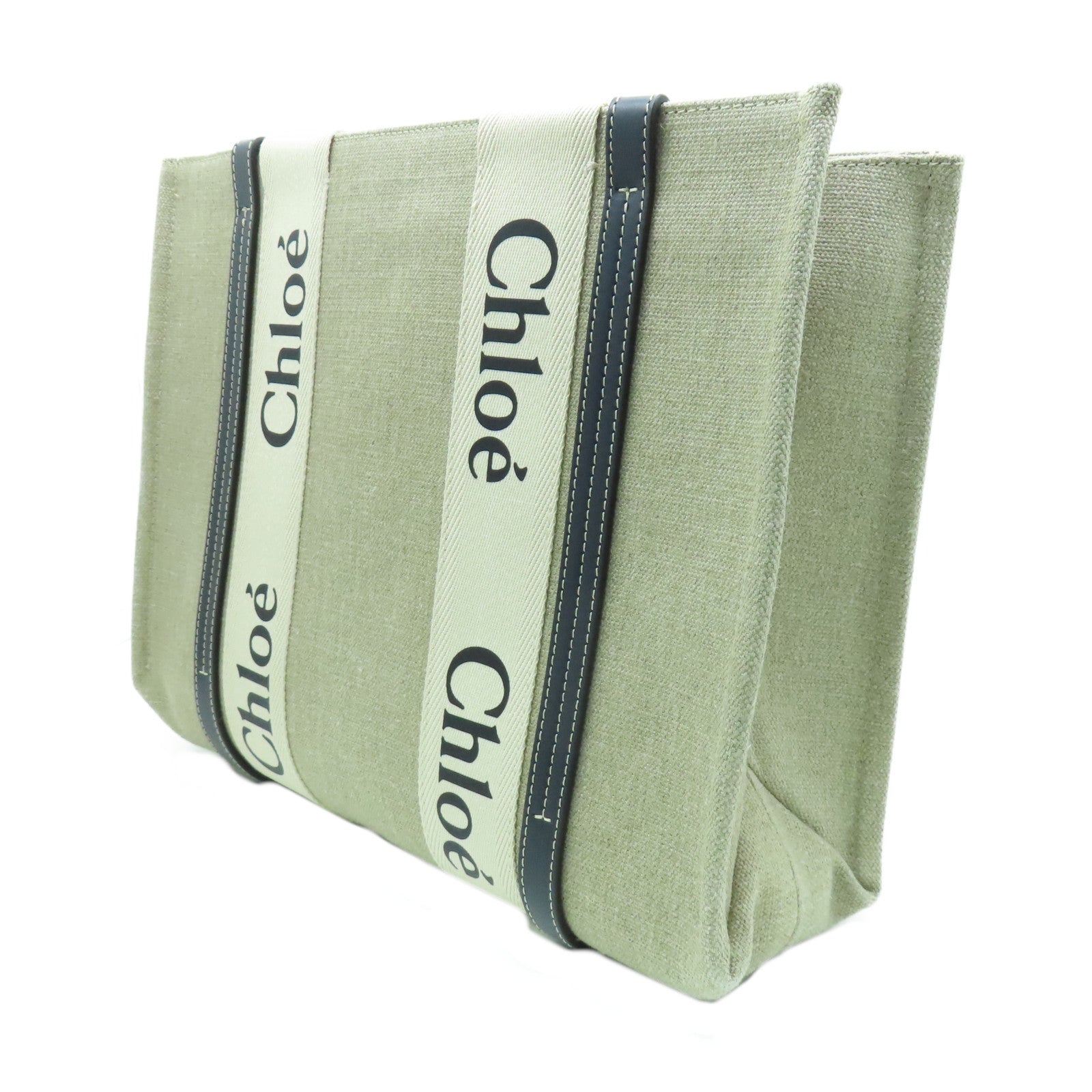 Chloe 帆布Woody Tote Bag手挽袋深藍色