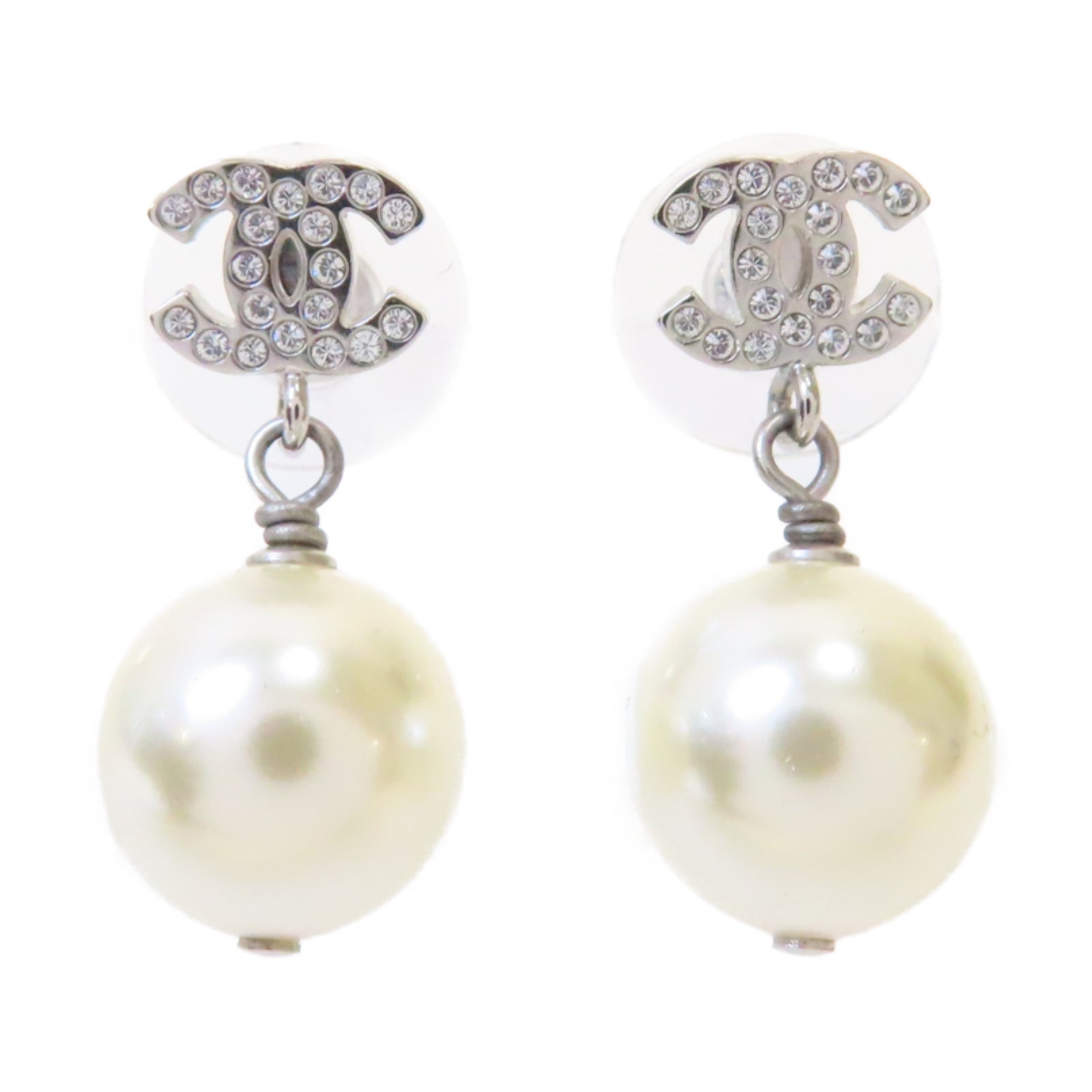 CHANEL 金屬Earrings耳環銀色