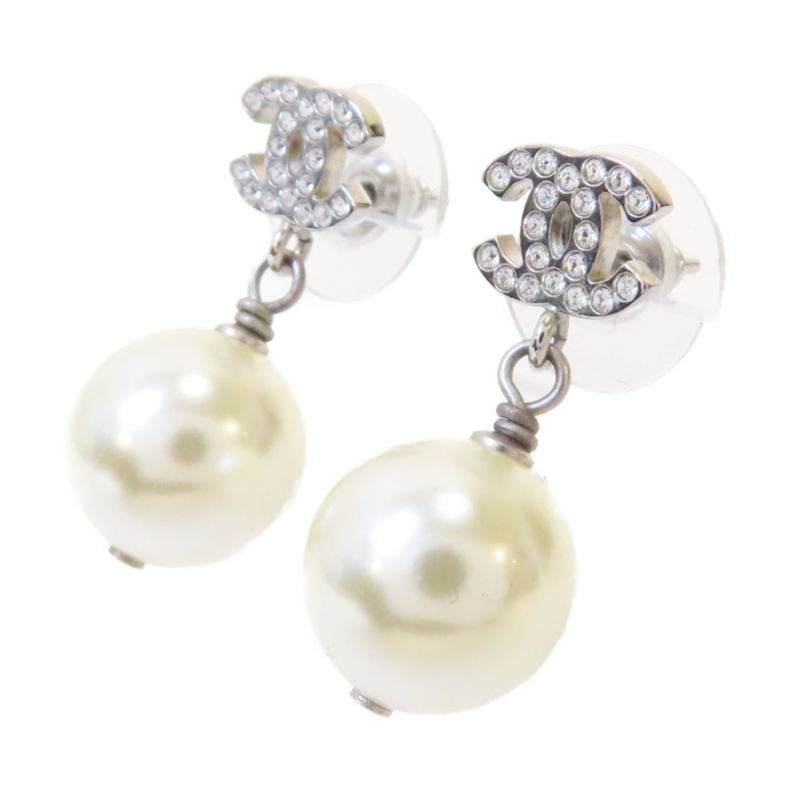 CHANEL 金屬Earrings耳環銀色
