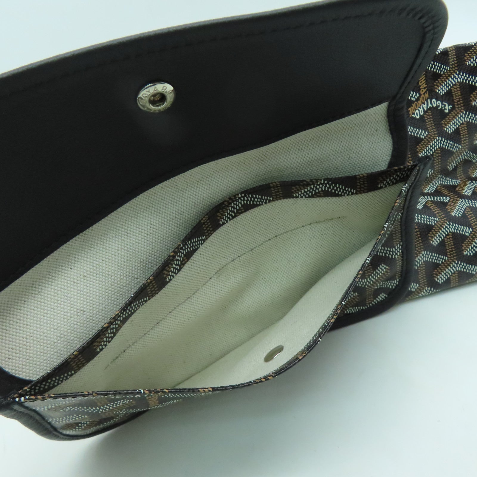 GOYARD 塗層帆布Saint Louis PM銀扣手挽袋黑色
