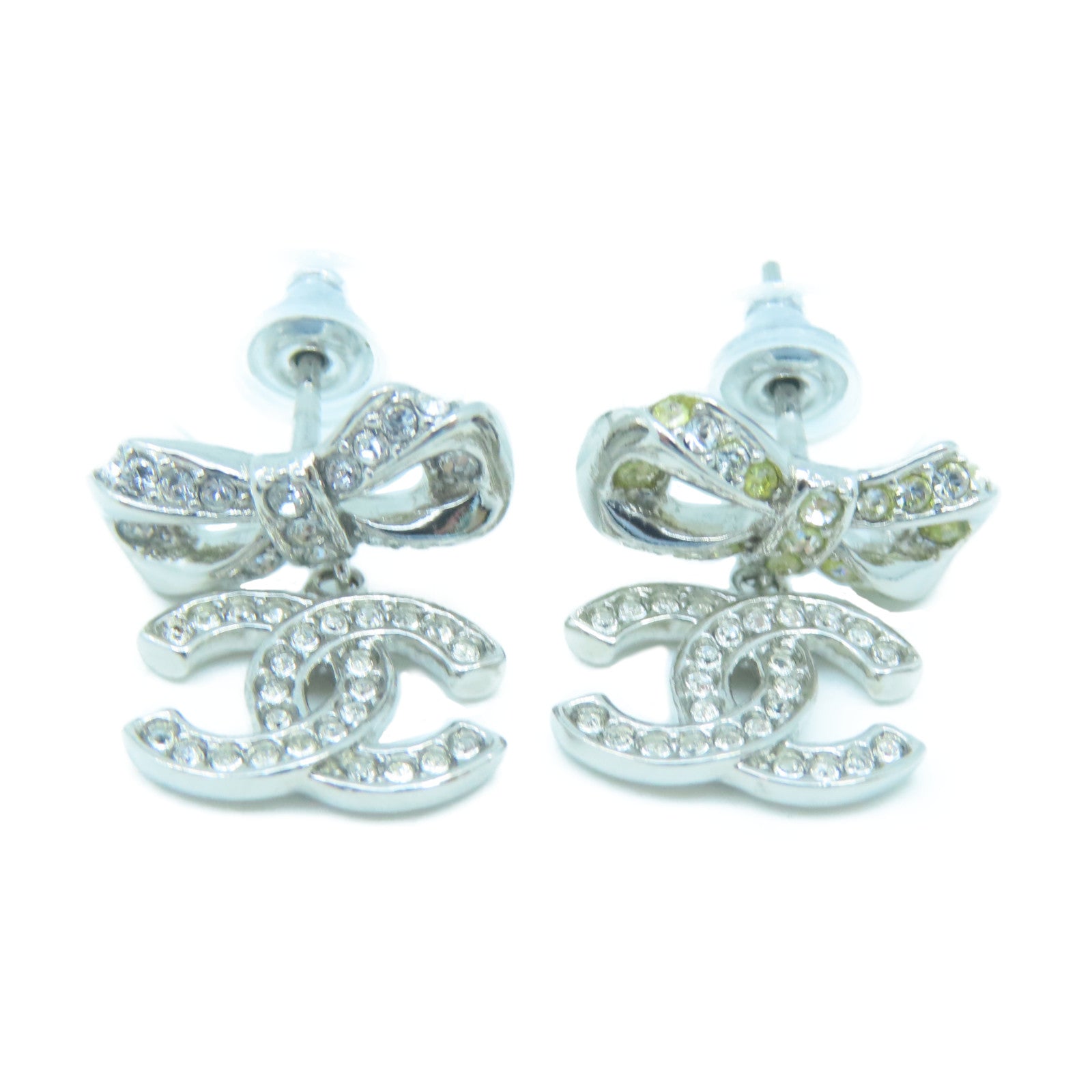 CHANEL metal Earrings silver earrings