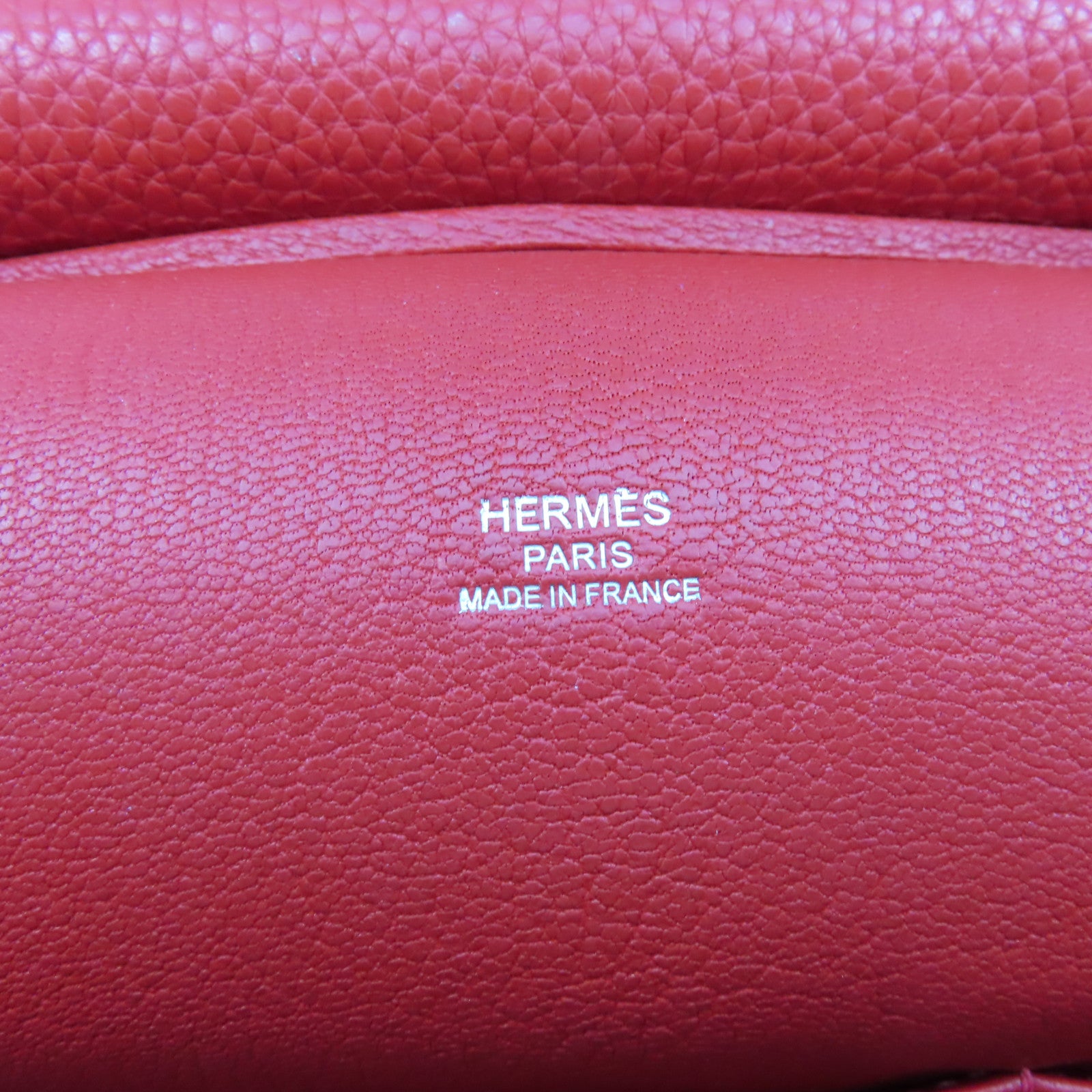 HERMES Clemence皮革Jypsiere 28 Shoulder Bag銀扣肩背袋Rouge Casaque卡薩克紅色