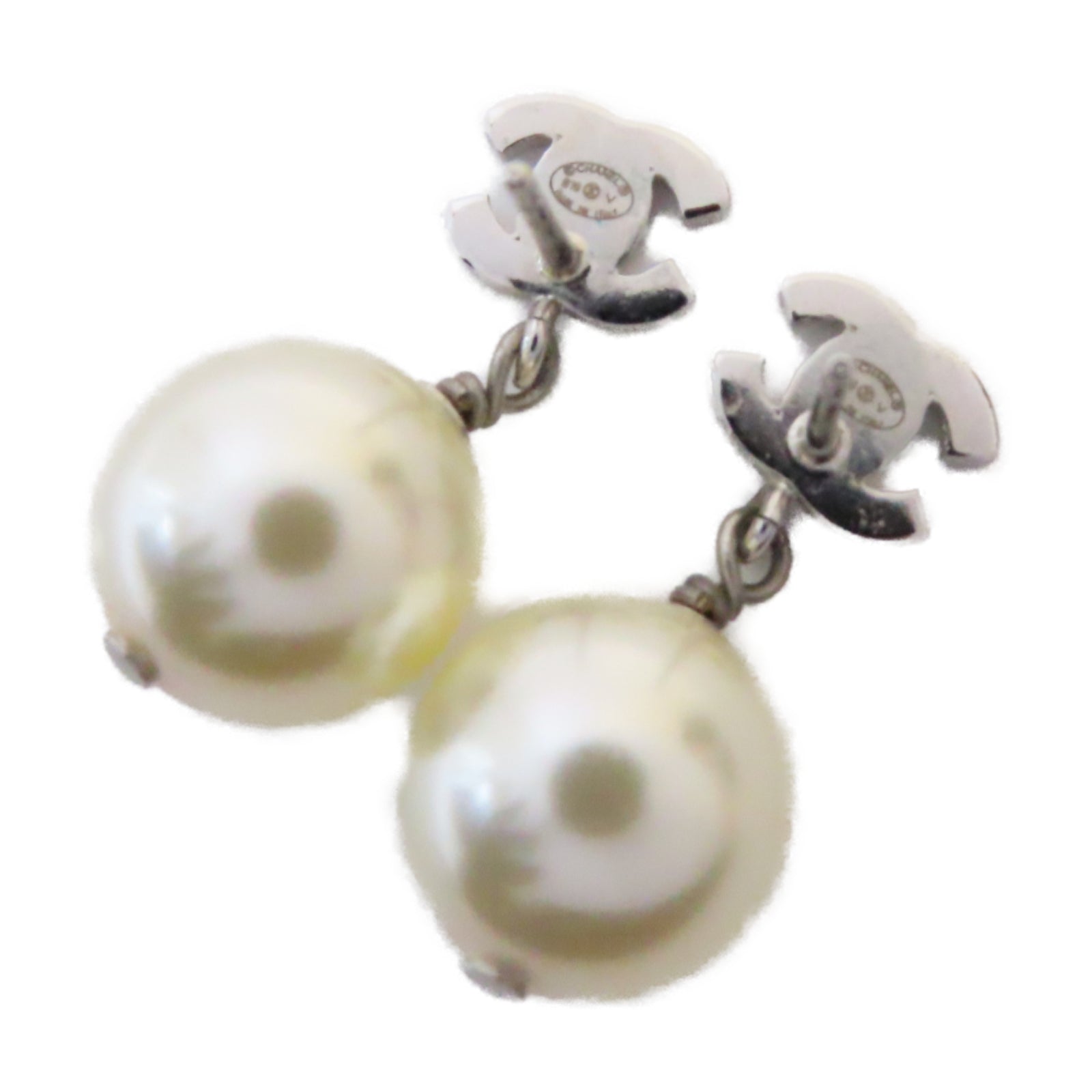 CHANEL 金屬Earrings耳環銀色