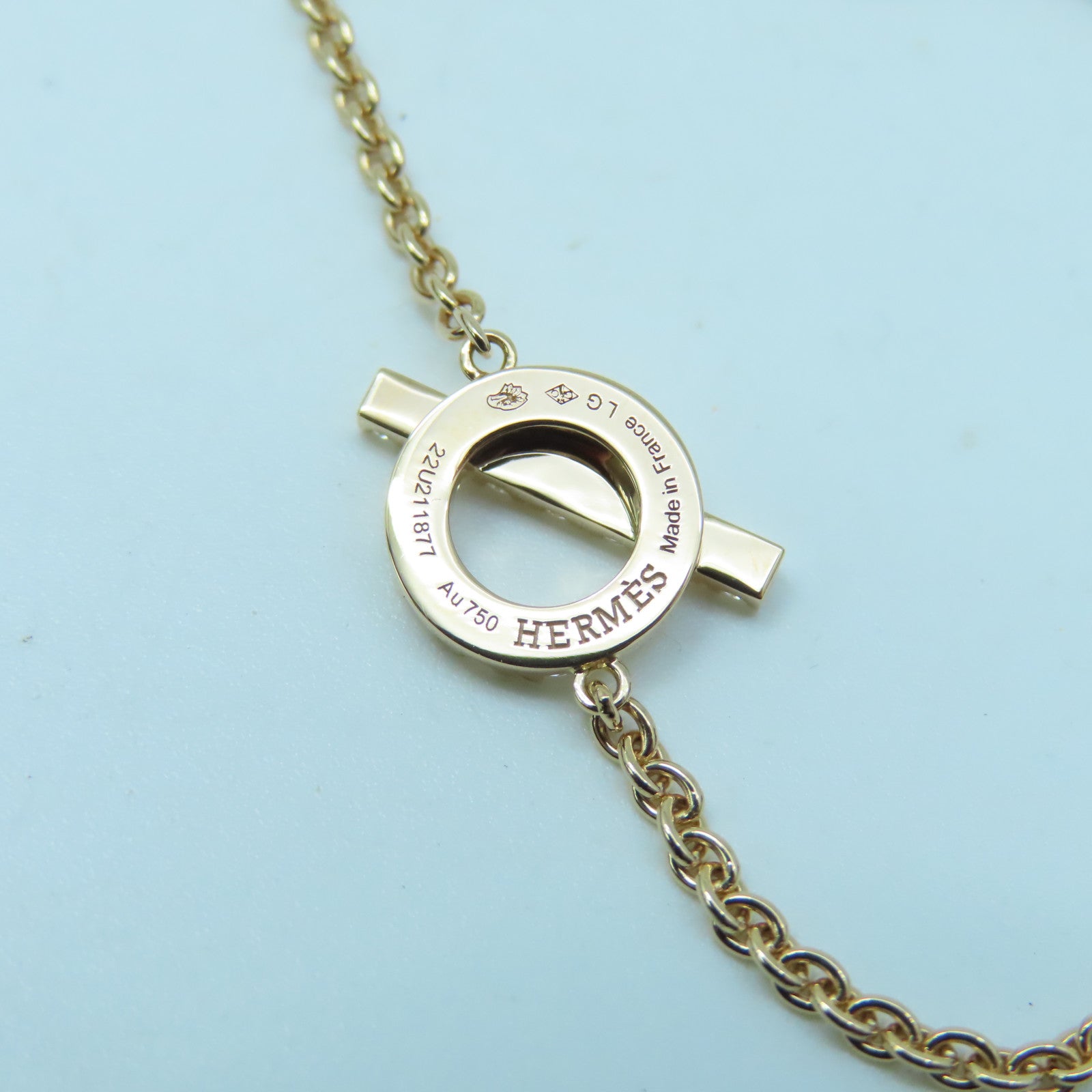 HERMES 18K Rose Gold Finesse Bracelet Bracelet