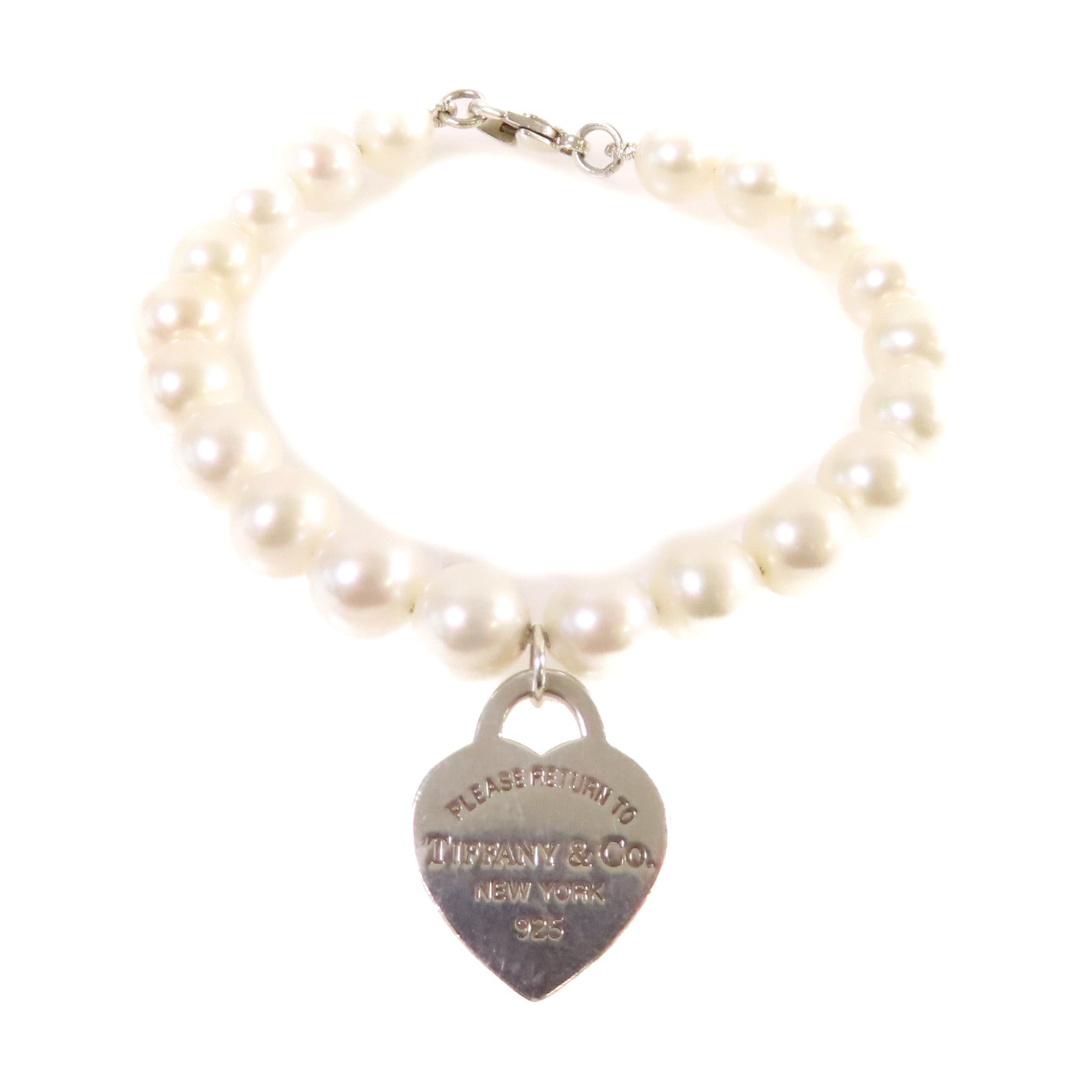 TIFFANY＆CO 925純銀/珍珠Pearl Bracelet手鏈
