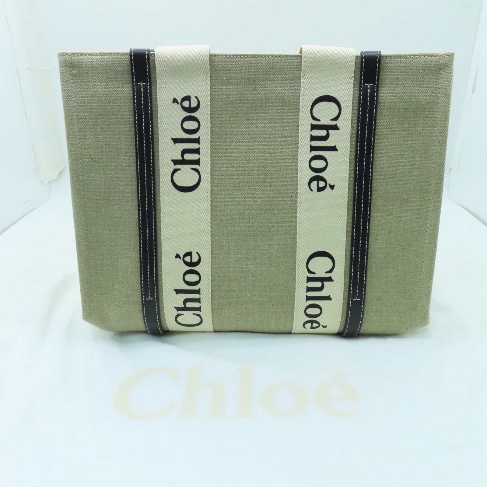 Chloe 帆布Woody Tote Bag手挽袋深藍色
