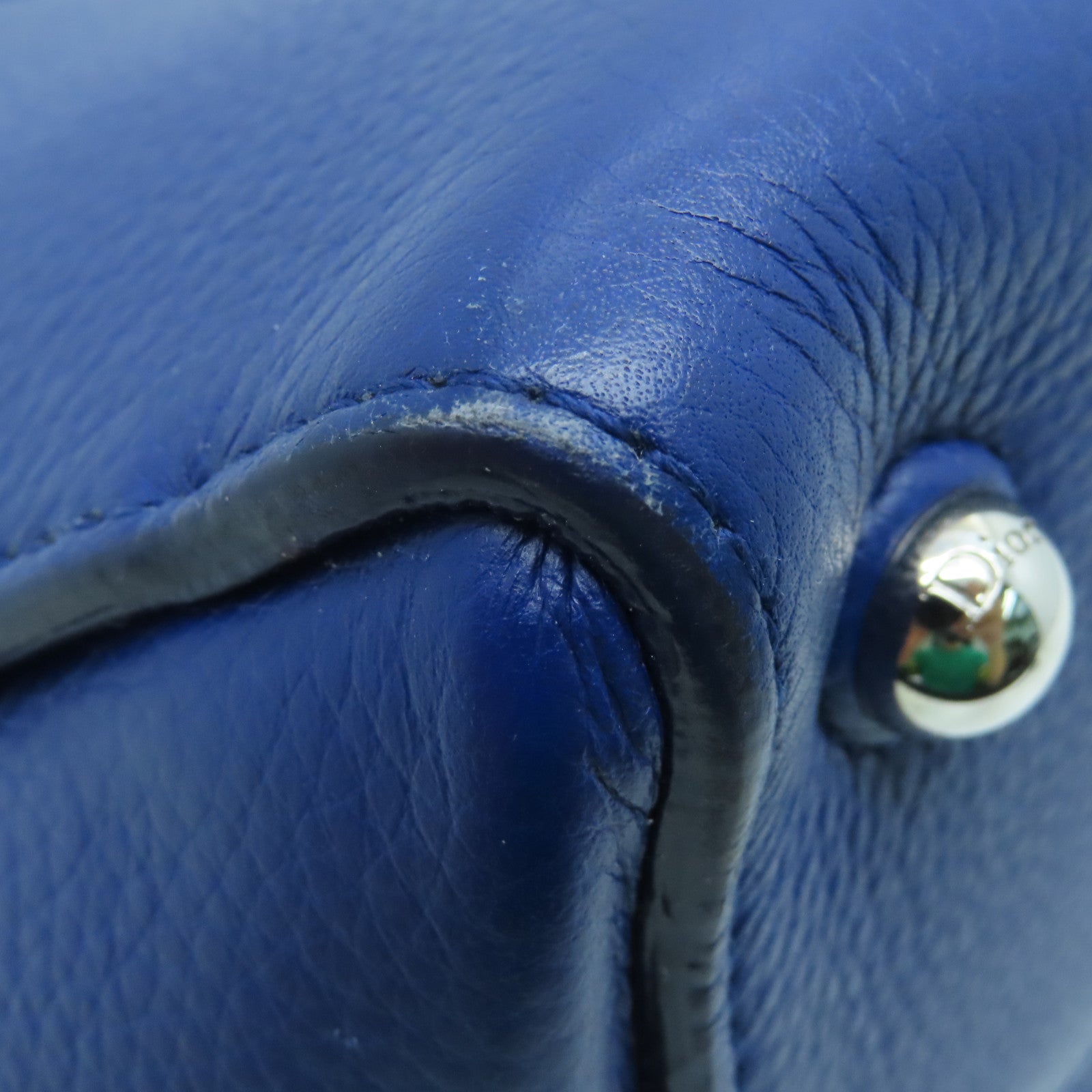 Dior [Sharp Discount] Cowhide/Python Leather Handbag Blue