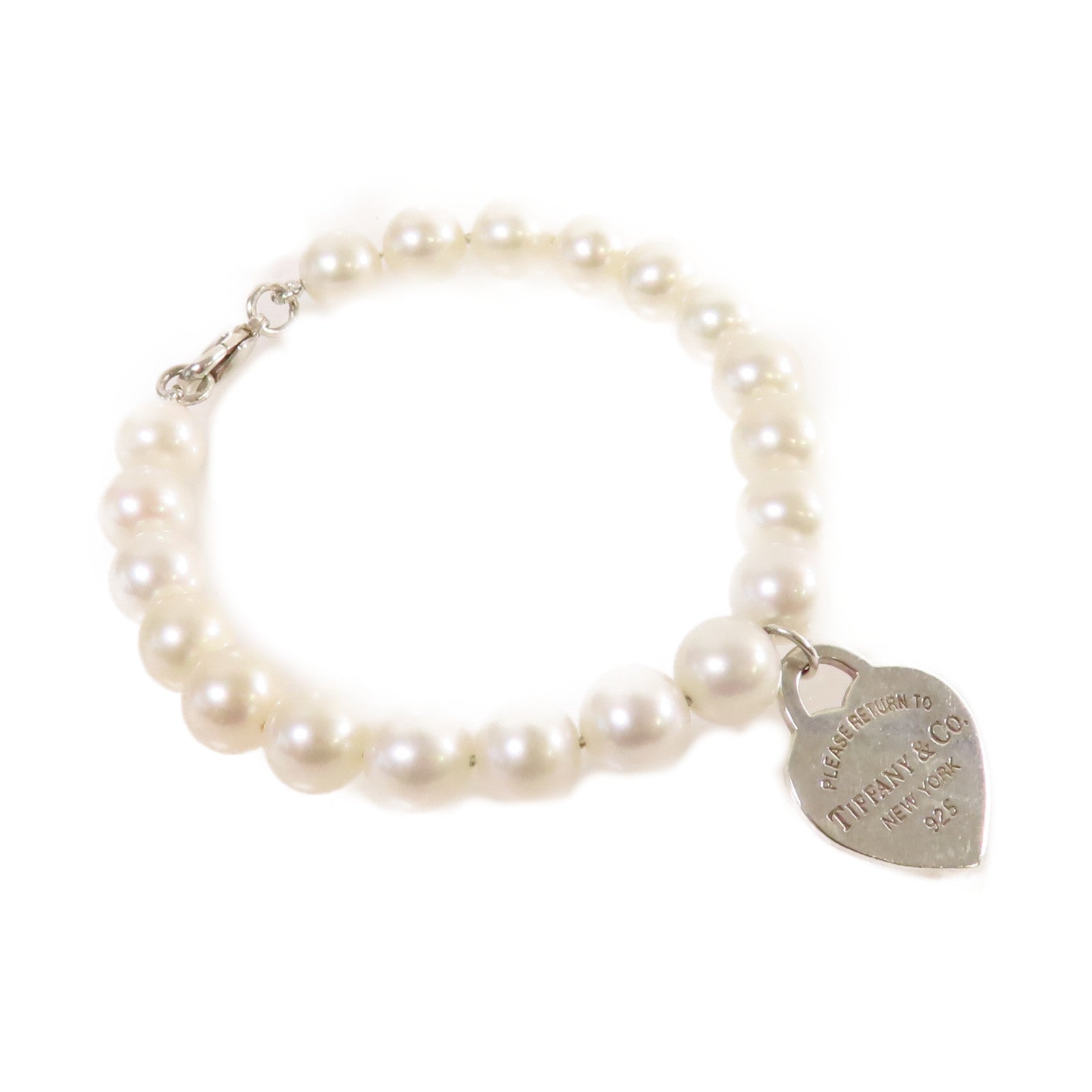 TIFFANY＆CO 925純銀/珍珠Pearl Bracelet手鏈