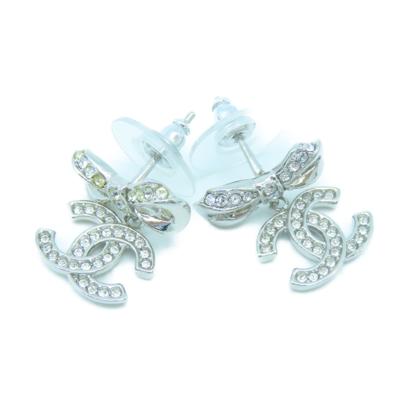 CHANEL metal Earrings silver earrings