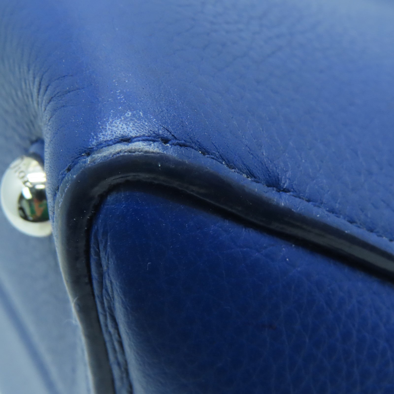 Dior [Sharp Discount] Cowhide/Python Leather Handbag Blue