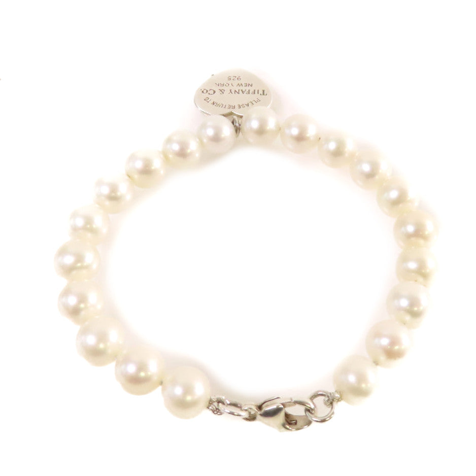 TIFFANY＆CO 925純銀/珍珠Pearl Bracelet手鏈
