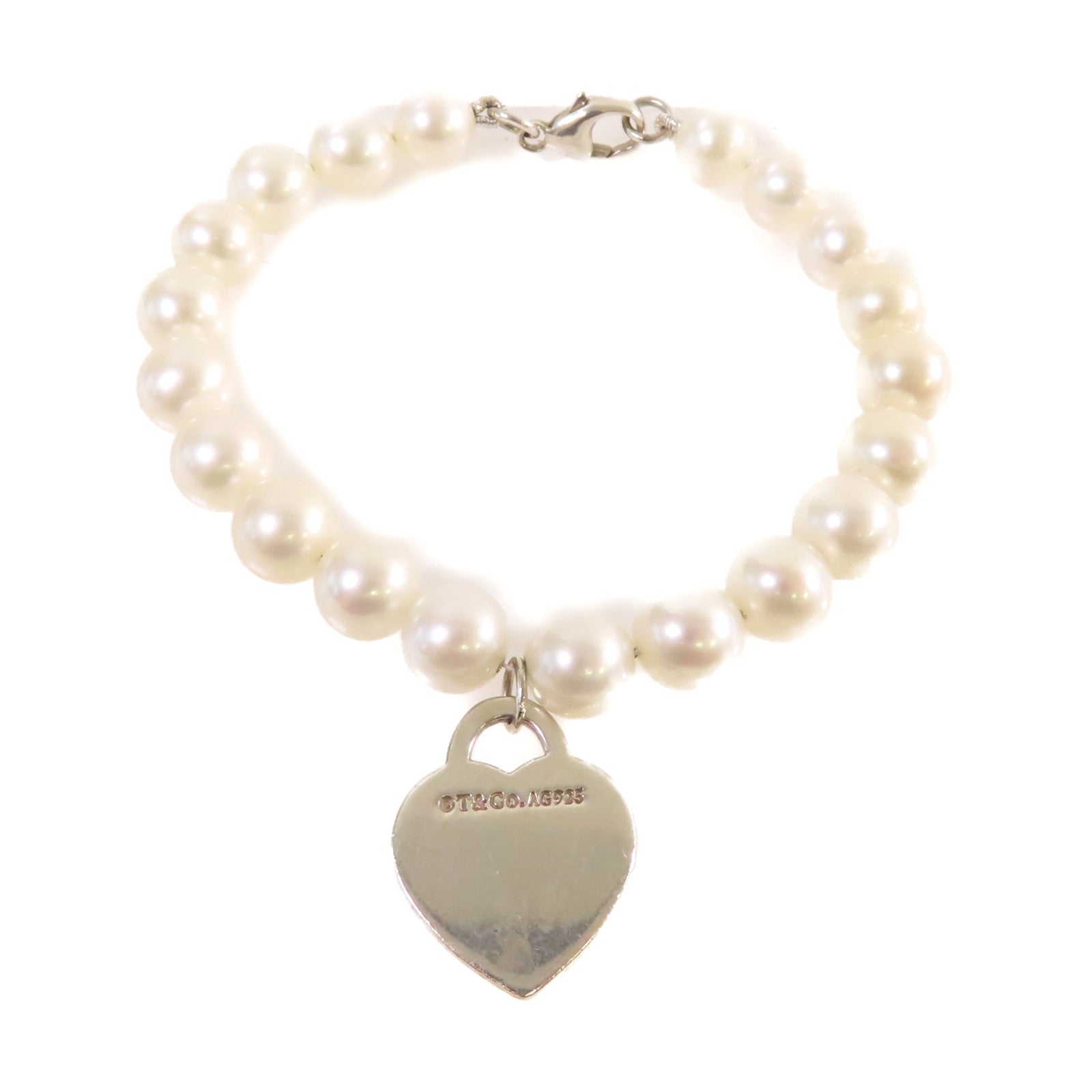 TIFFANY＆CO 925純銀/珍珠Pearl Bracelet手鏈