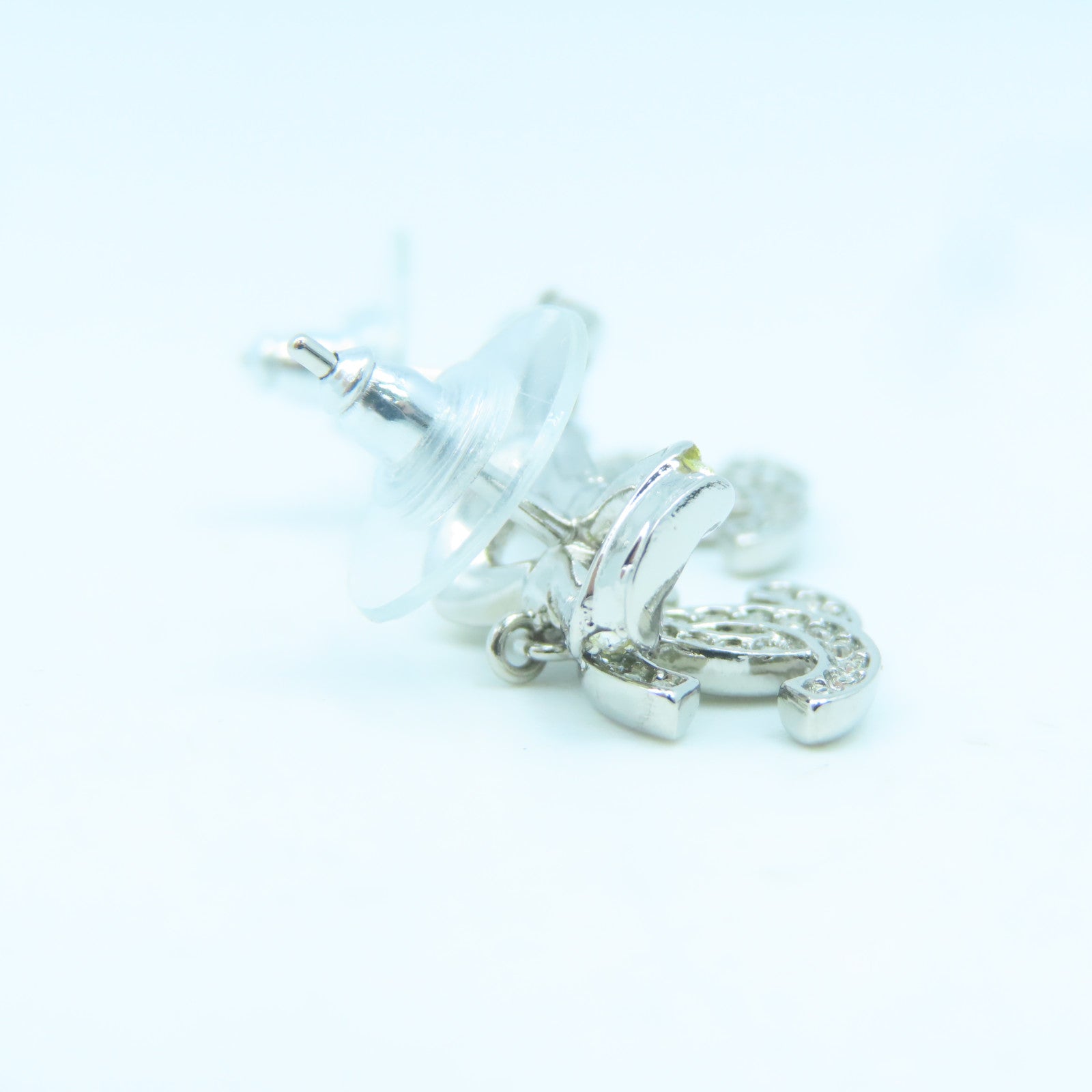 CHANEL metal Earrings silver earrings