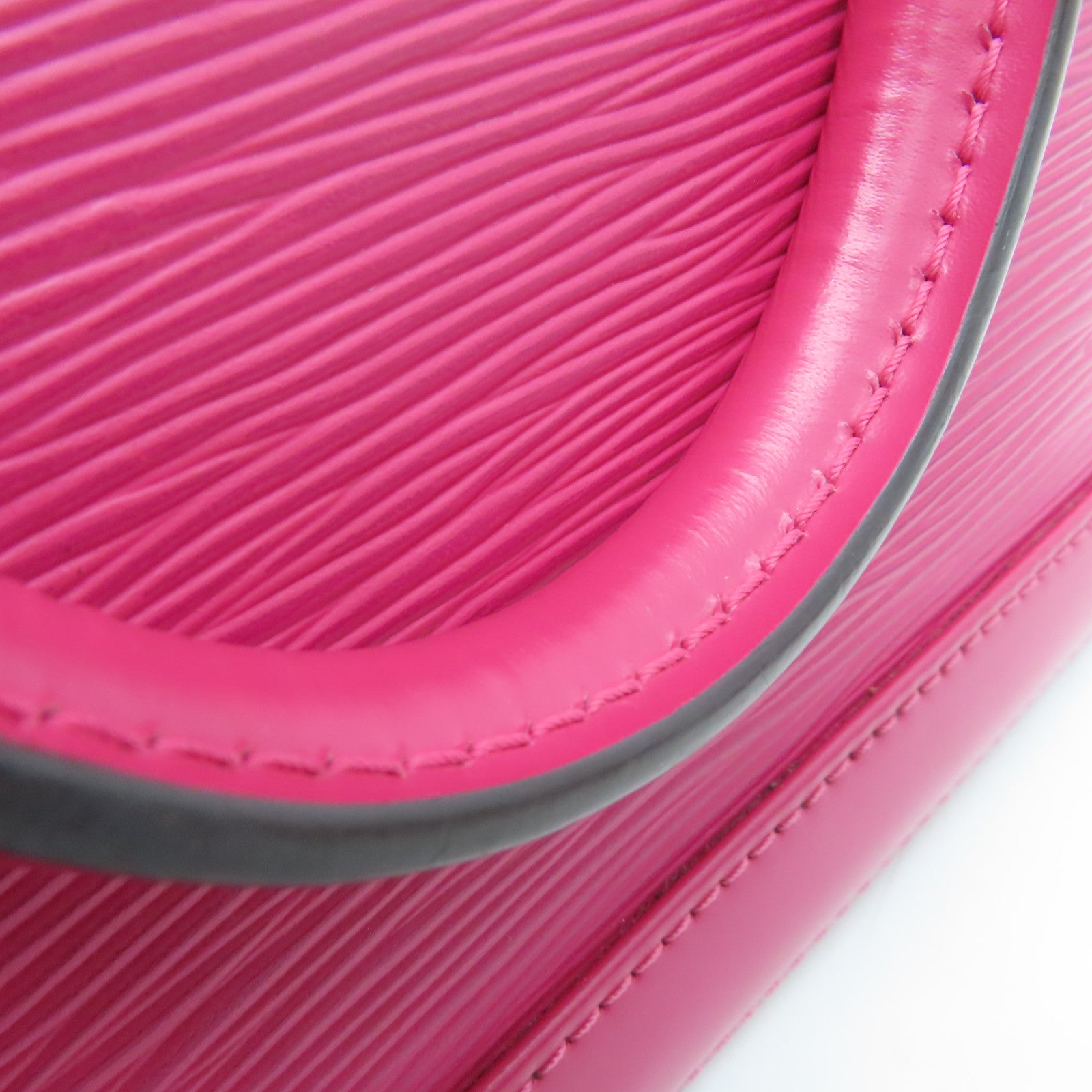 LOUIS VUITTON Epi Alma BB银扣手挽肩背两用袋紫红色