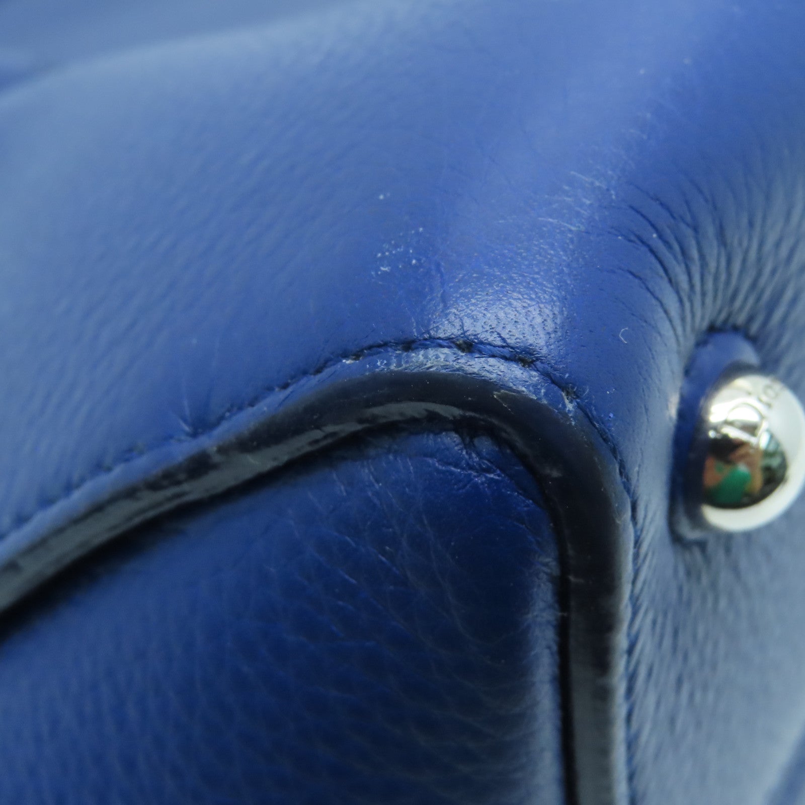 Dior [Sharp Discount] Cowhide/Python Leather Handbag Blue
