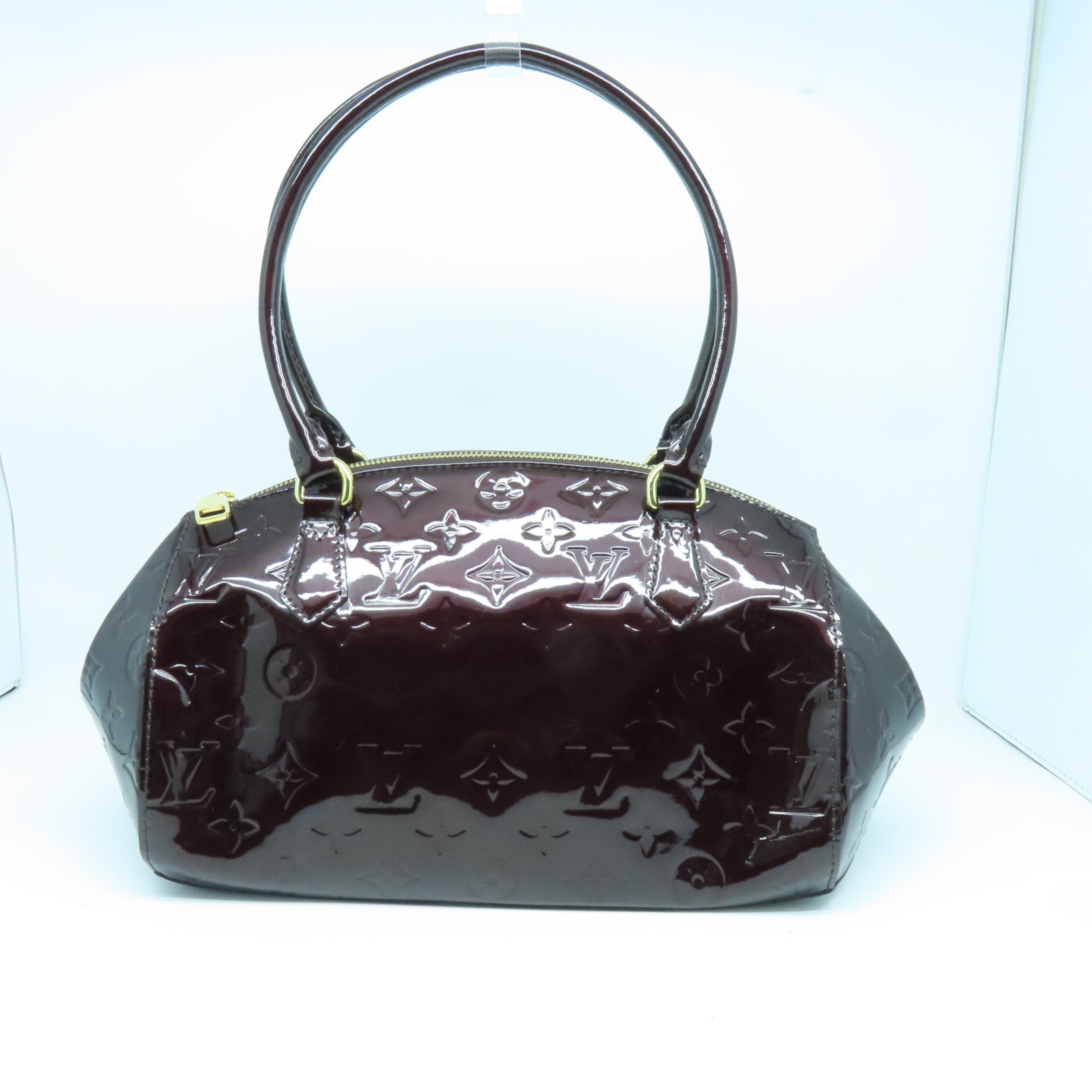 LOUIS VUITTON Monogram Vernis Sherwood PM Gold Buckle Shoulder Bag