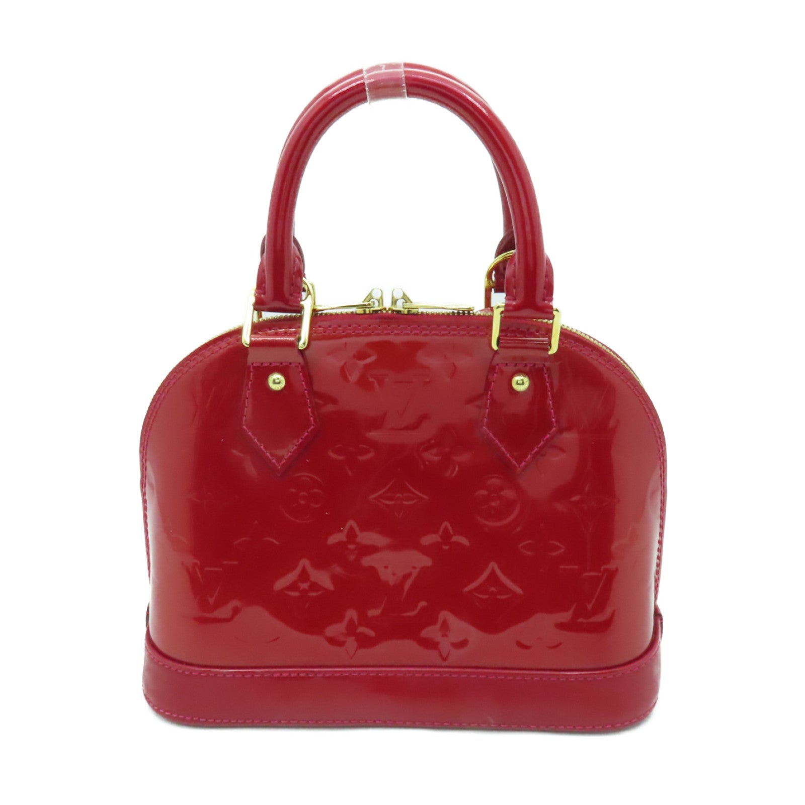 LOUIS VUITTON Vernis Alma BB金扣手挽肩背兩用袋紅色