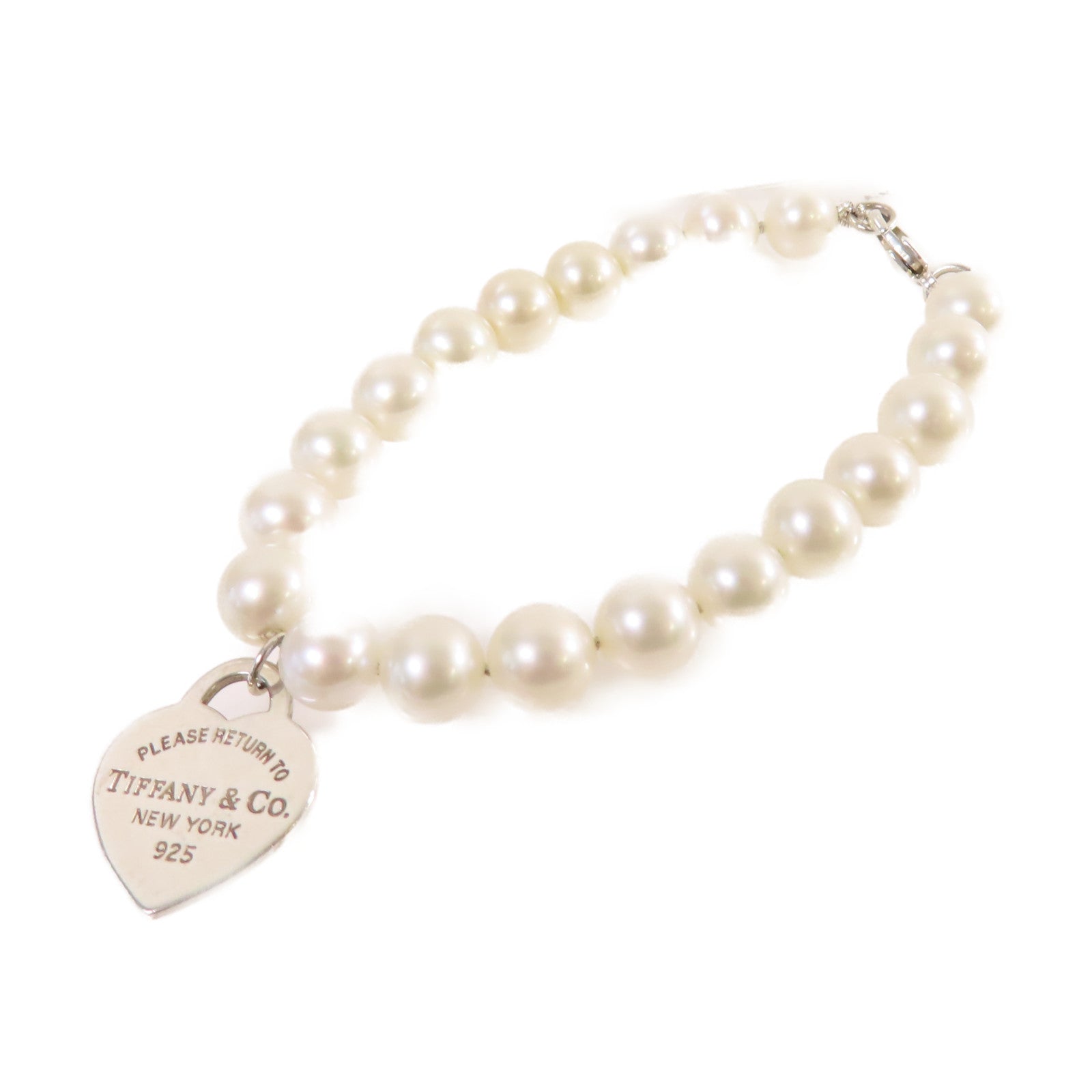 TIFFANY＆CO 925純銀/珍珠Pearl Bracelet手鏈