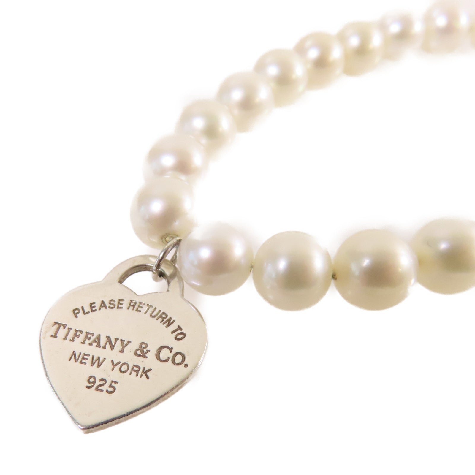 TIFFANY＆CO 925純銀/珍珠Pearl Bracelet手鏈