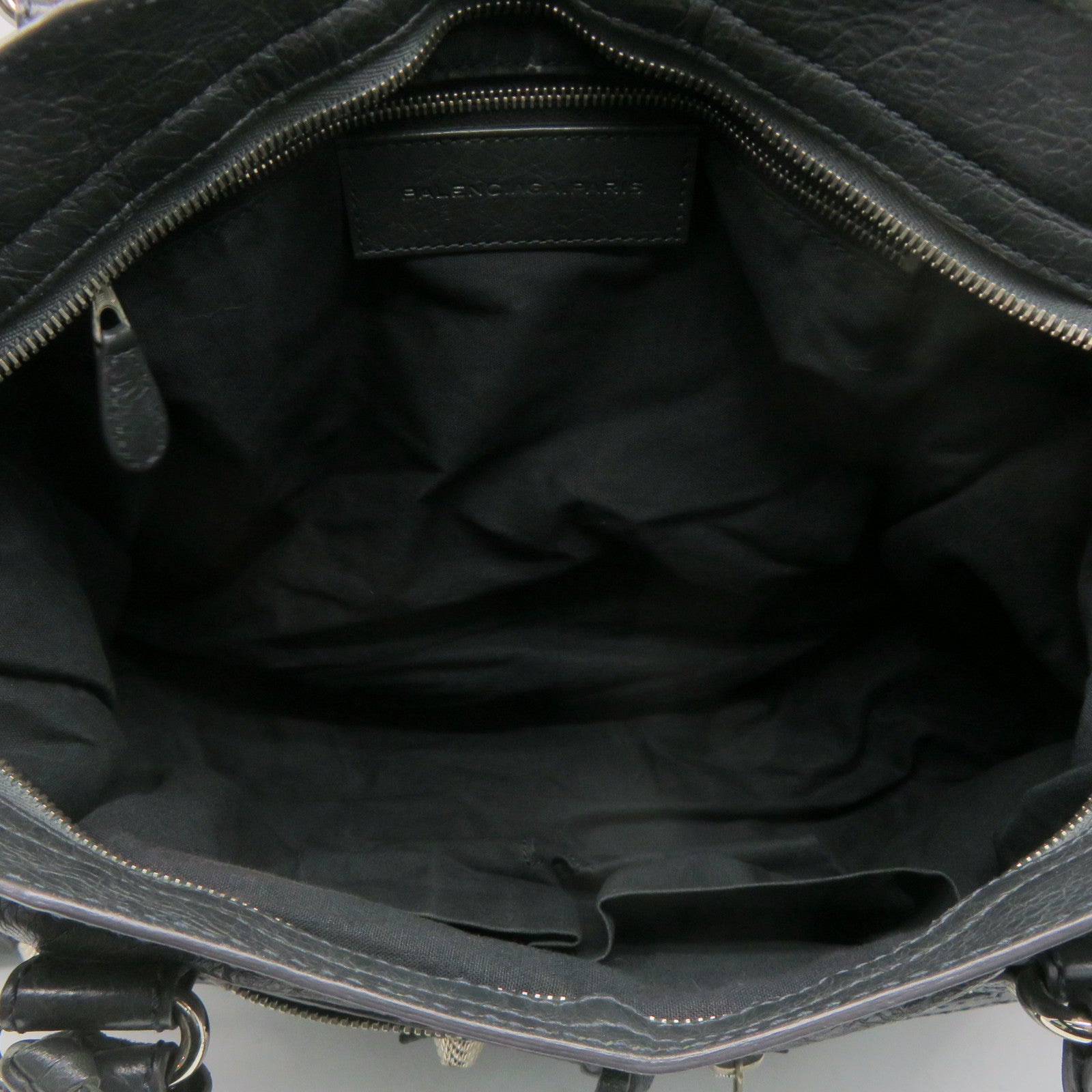 BALENCIAGA 【激减优惠】牛皮皮革Shoulder Bag银扣肩背袋灰色