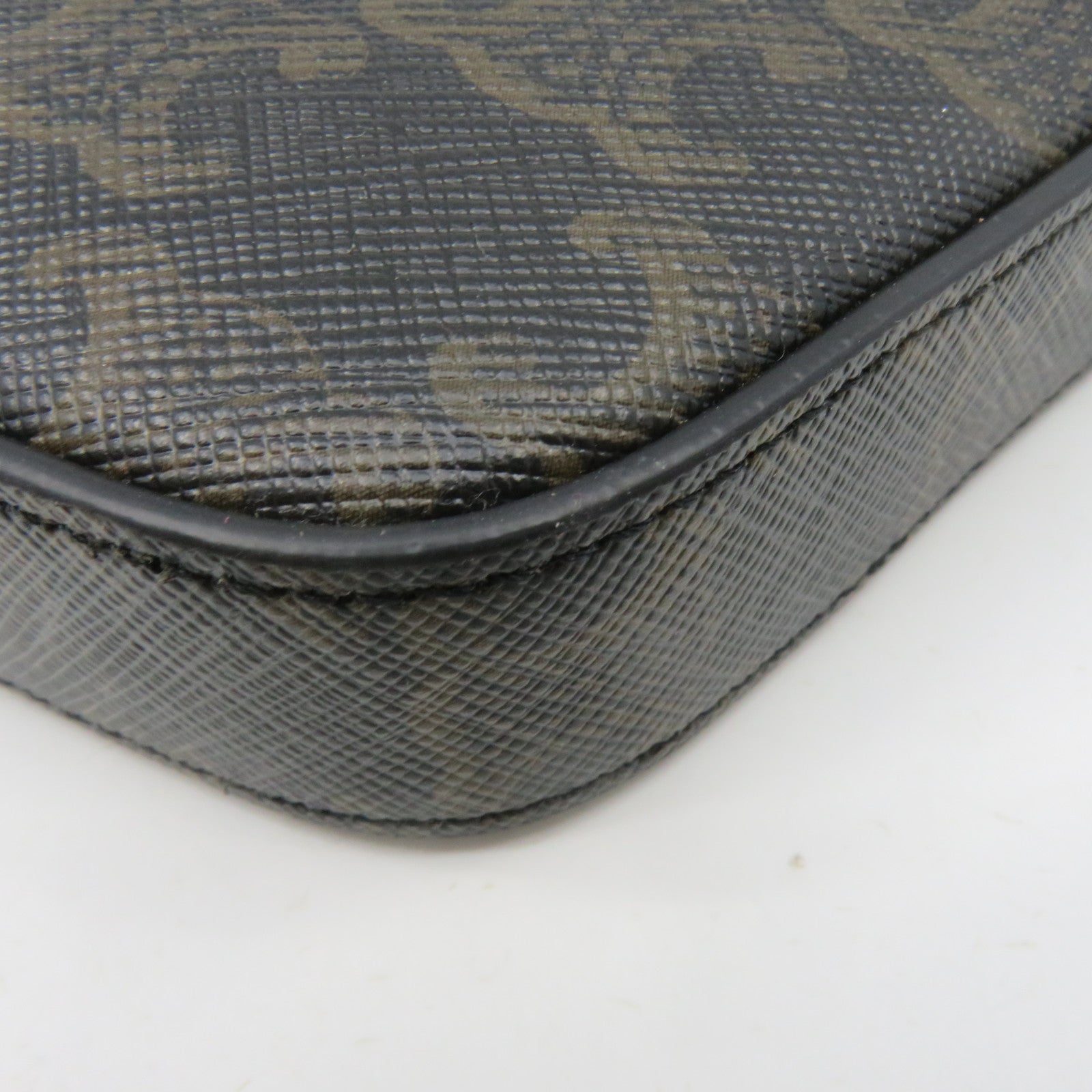 CELINE 塗層皮革Croque Shoulder Bag肩背袋啡色
