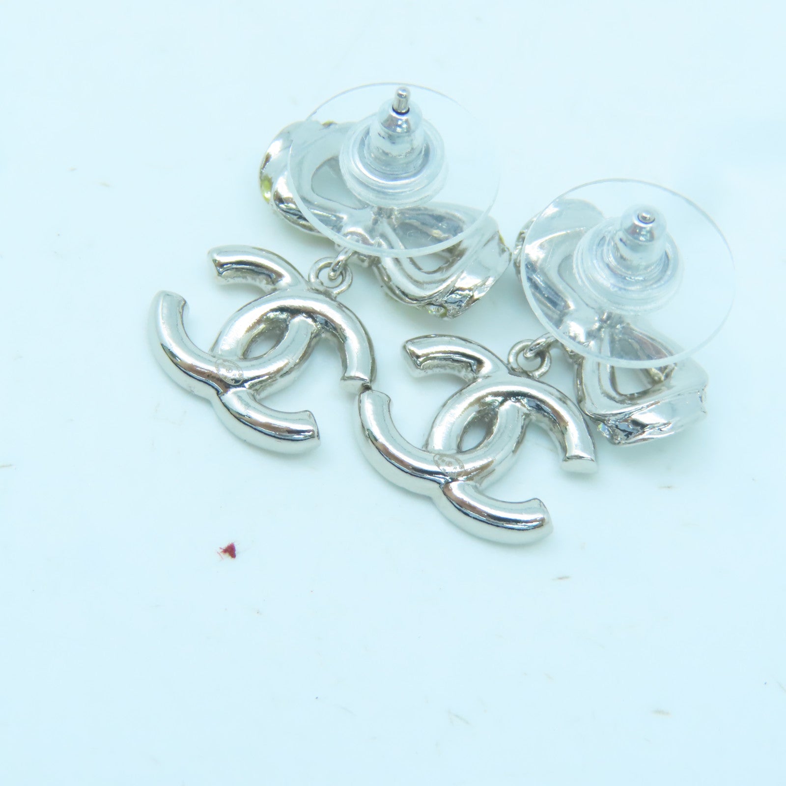 CHANEL metal Earrings silver earrings