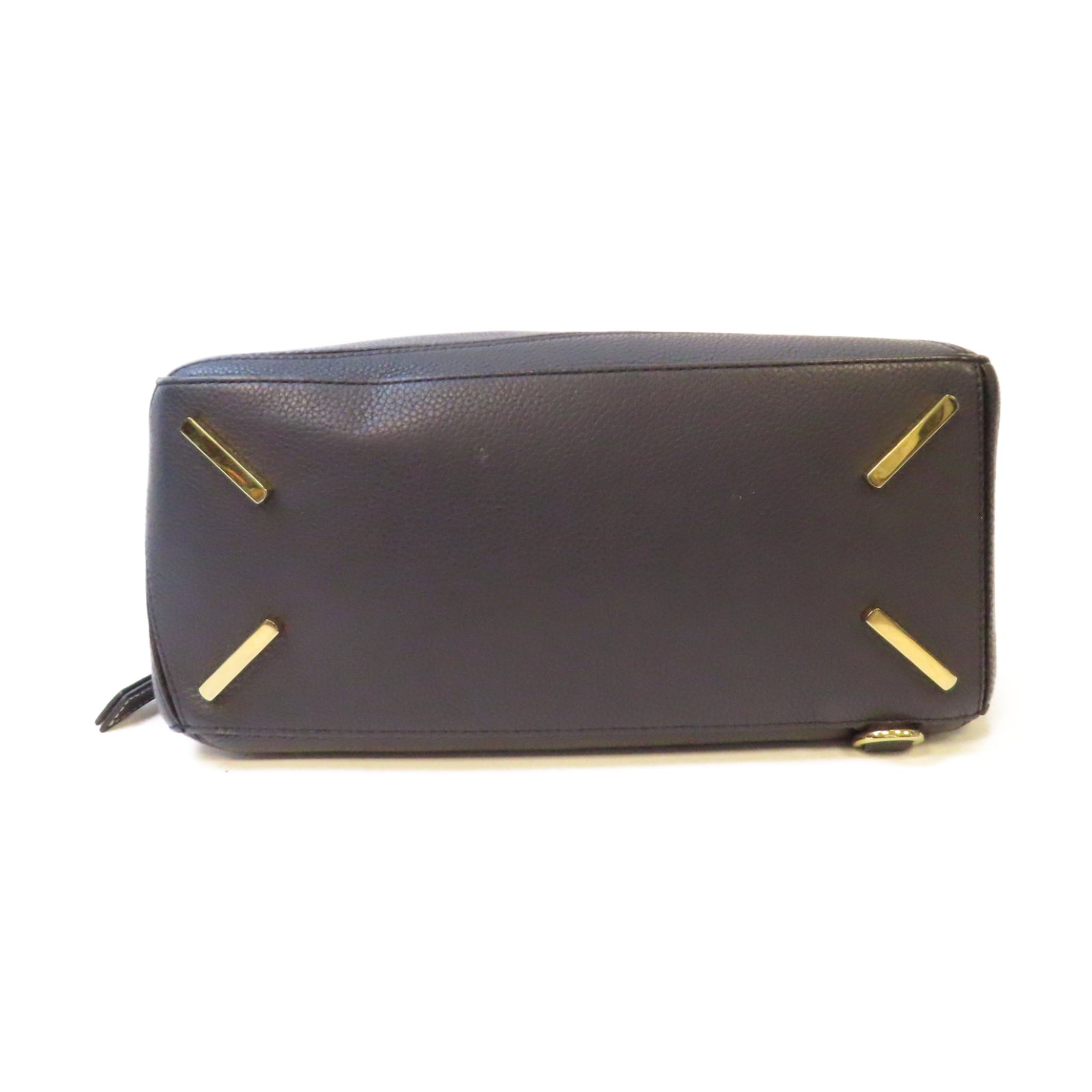 LOEWE 牛皮皮革Puzzle Medium金扣手挽肩背兩用袋黑色