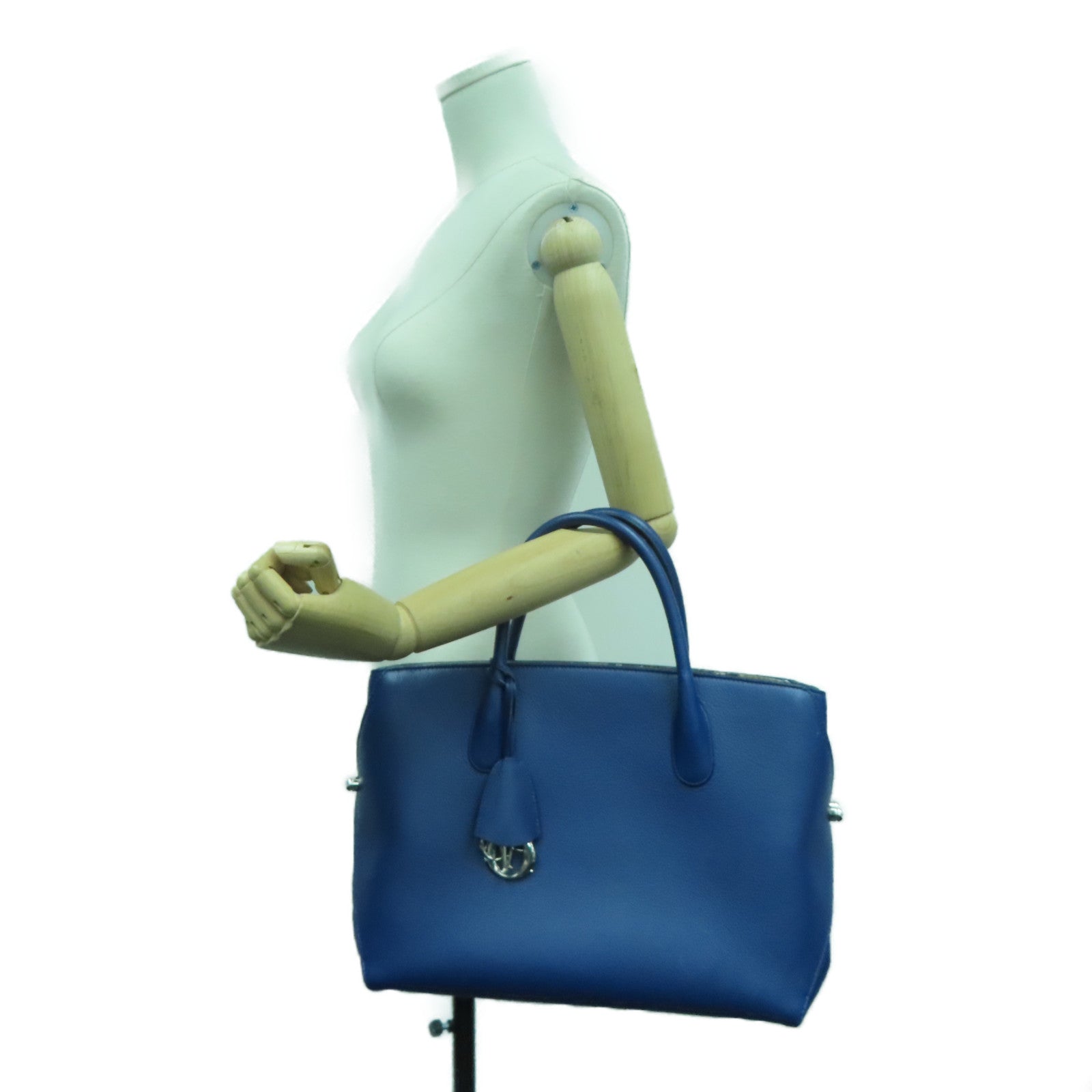 Dior [Sharp Discount] Cowhide/Python Leather Handbag Blue