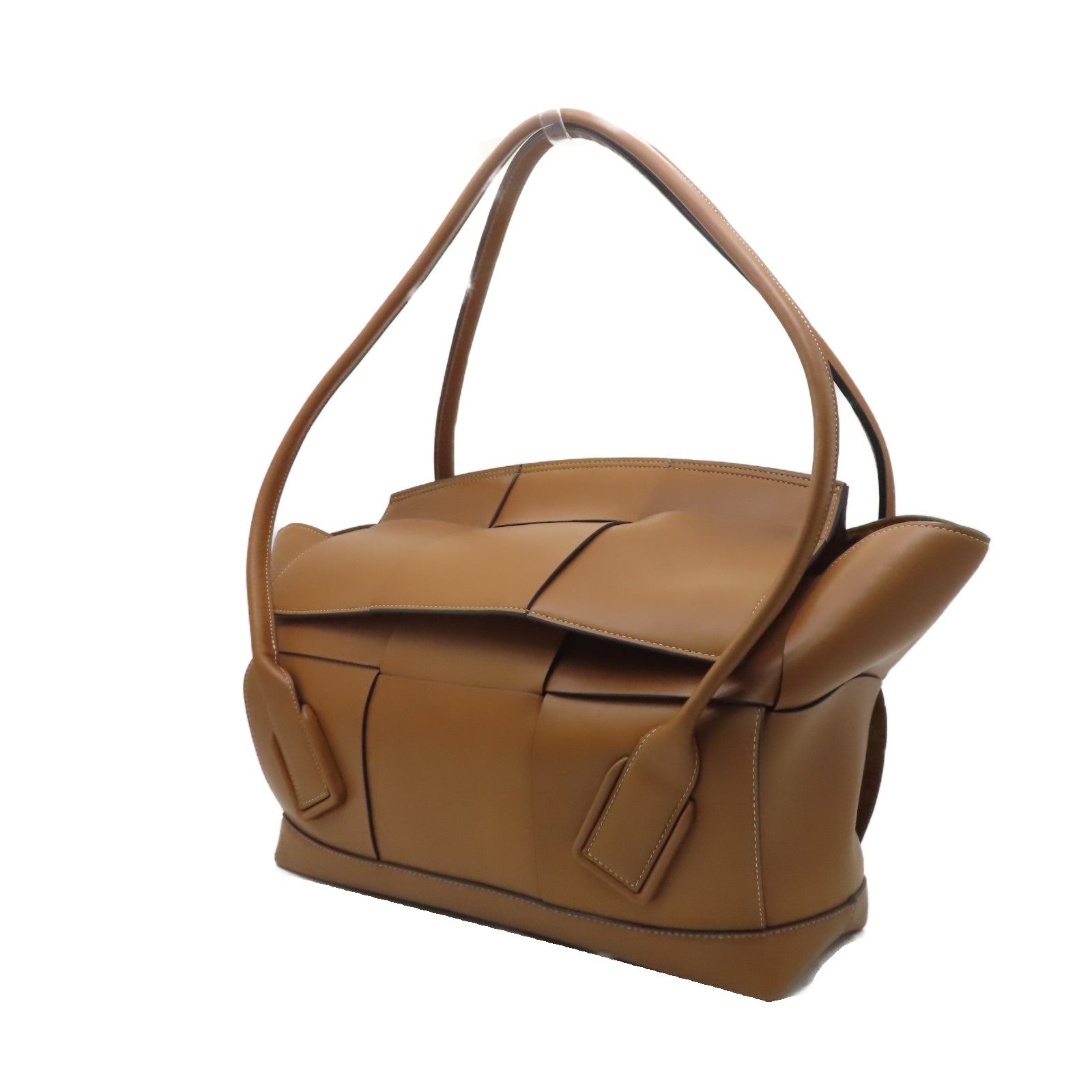BOTTEGA VENETA 牛皮皮革Arco Tote Bag金扣肩背袋啡色