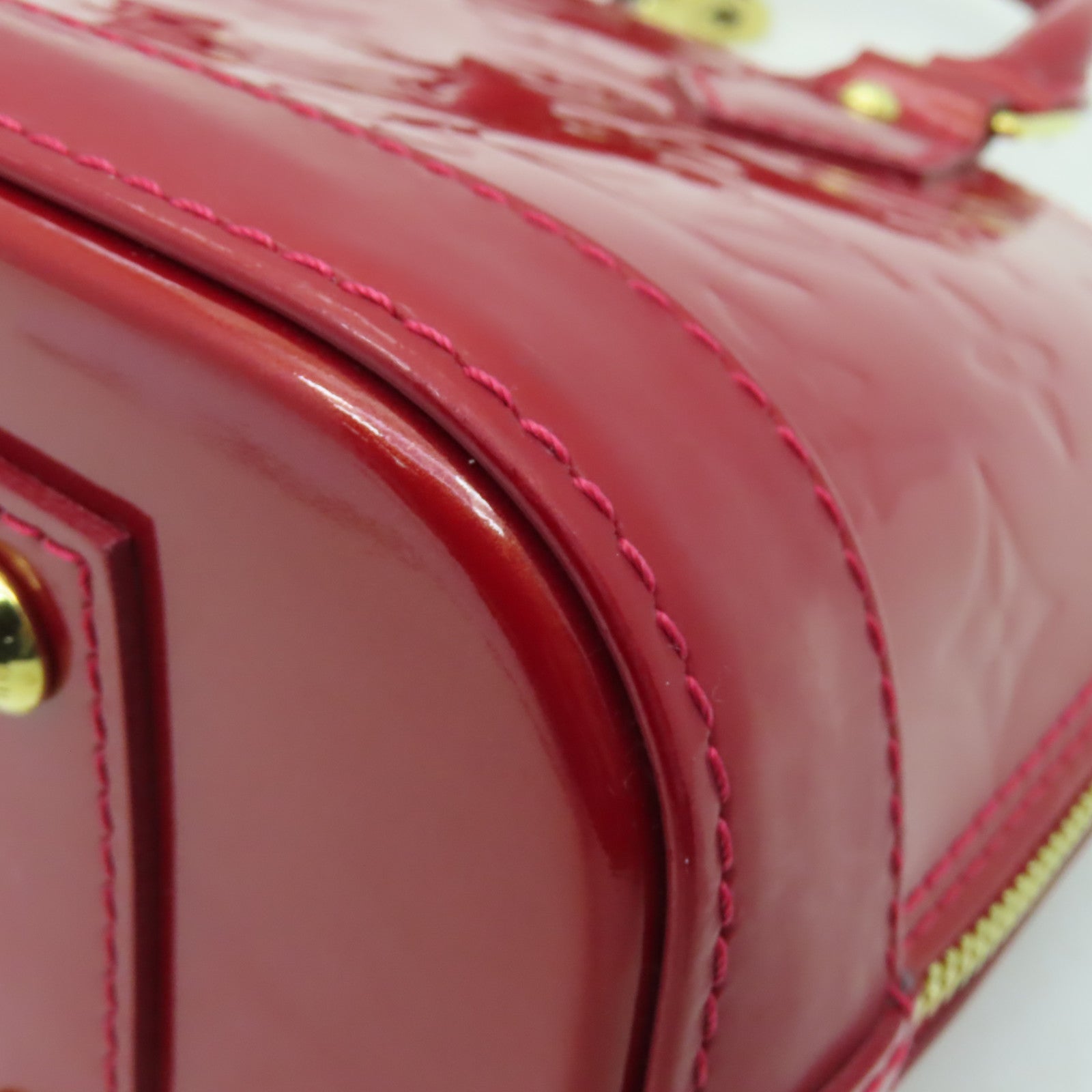 LOUIS VUITTON Vernis Alma BB金扣手挽肩背兩用袋紅色
