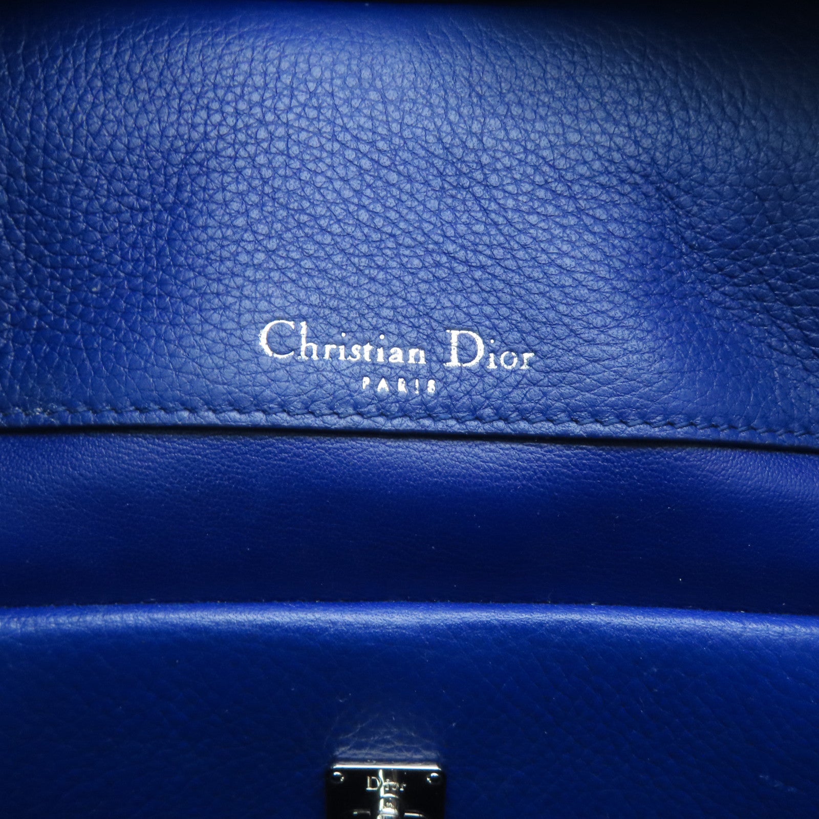 Dior [Sharp Discount] Cowhide/Python Leather Handbag Blue