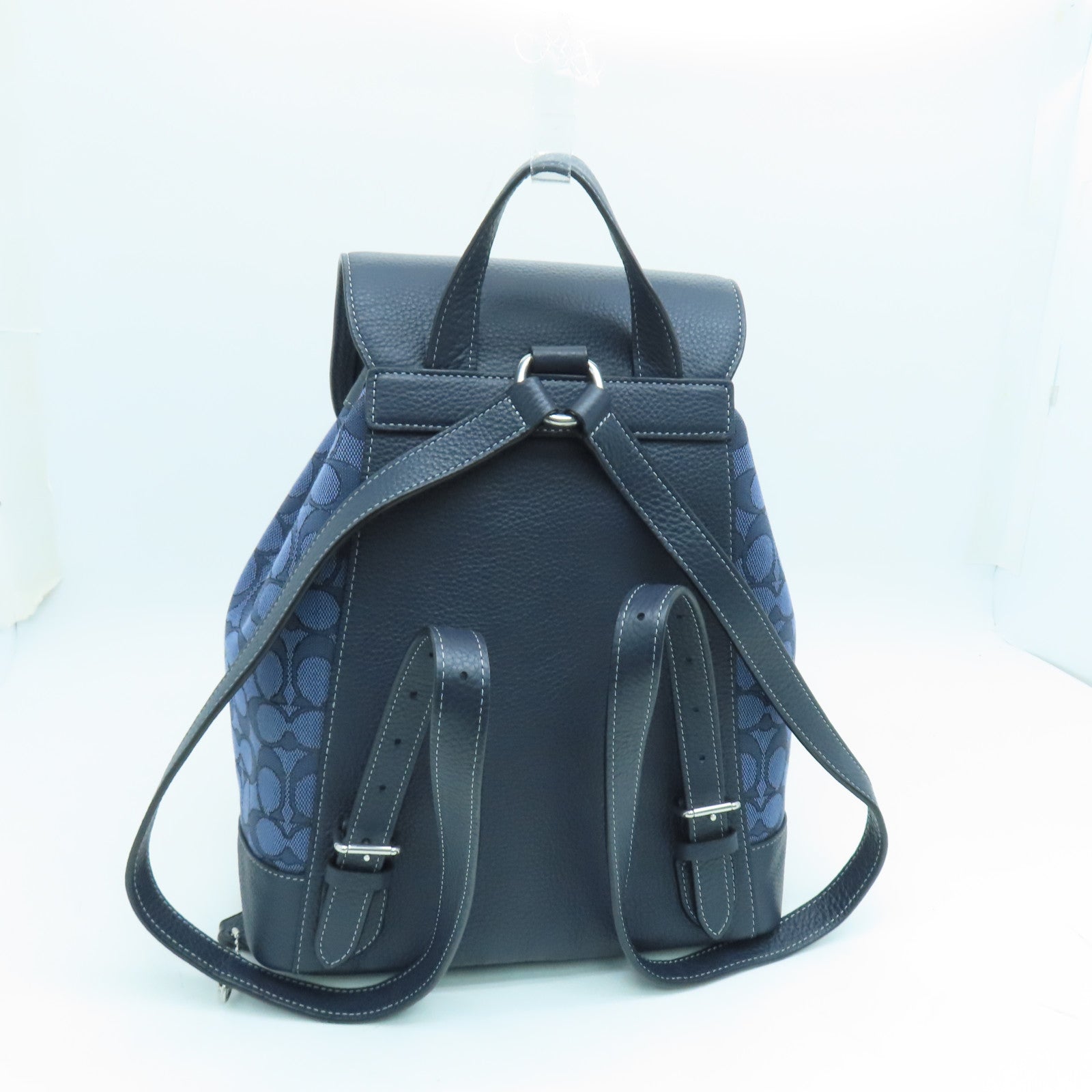 coach backpack hk COACH Leather/Canvas Backpack Blue