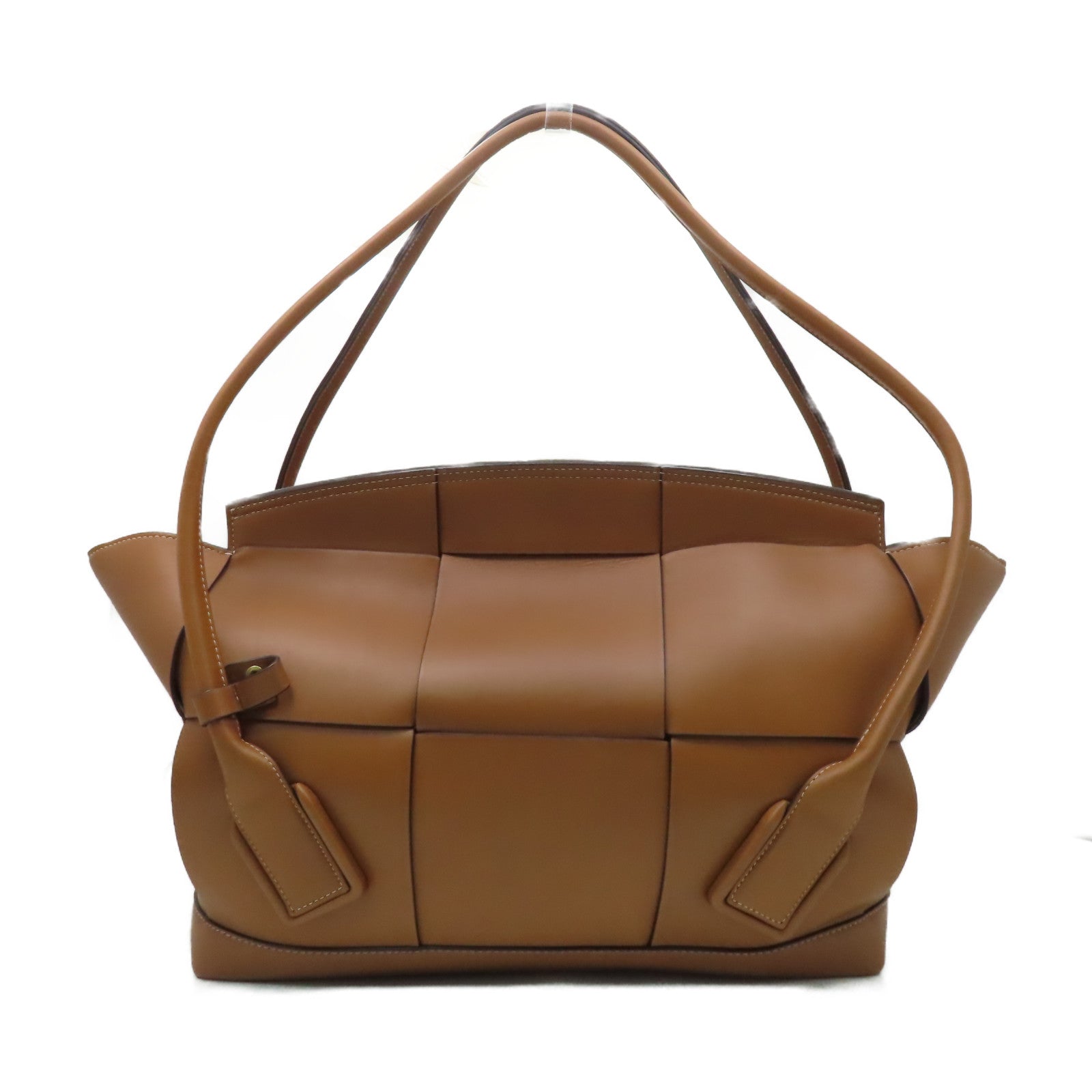 BOTTEGA VENETA 牛皮皮革Arco Tote Bag金扣肩背袋啡色