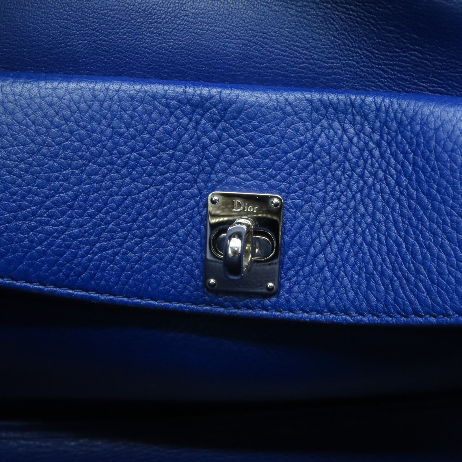Dior [Sharp Discount] Cowhide/Python Leather Handbag Blue
