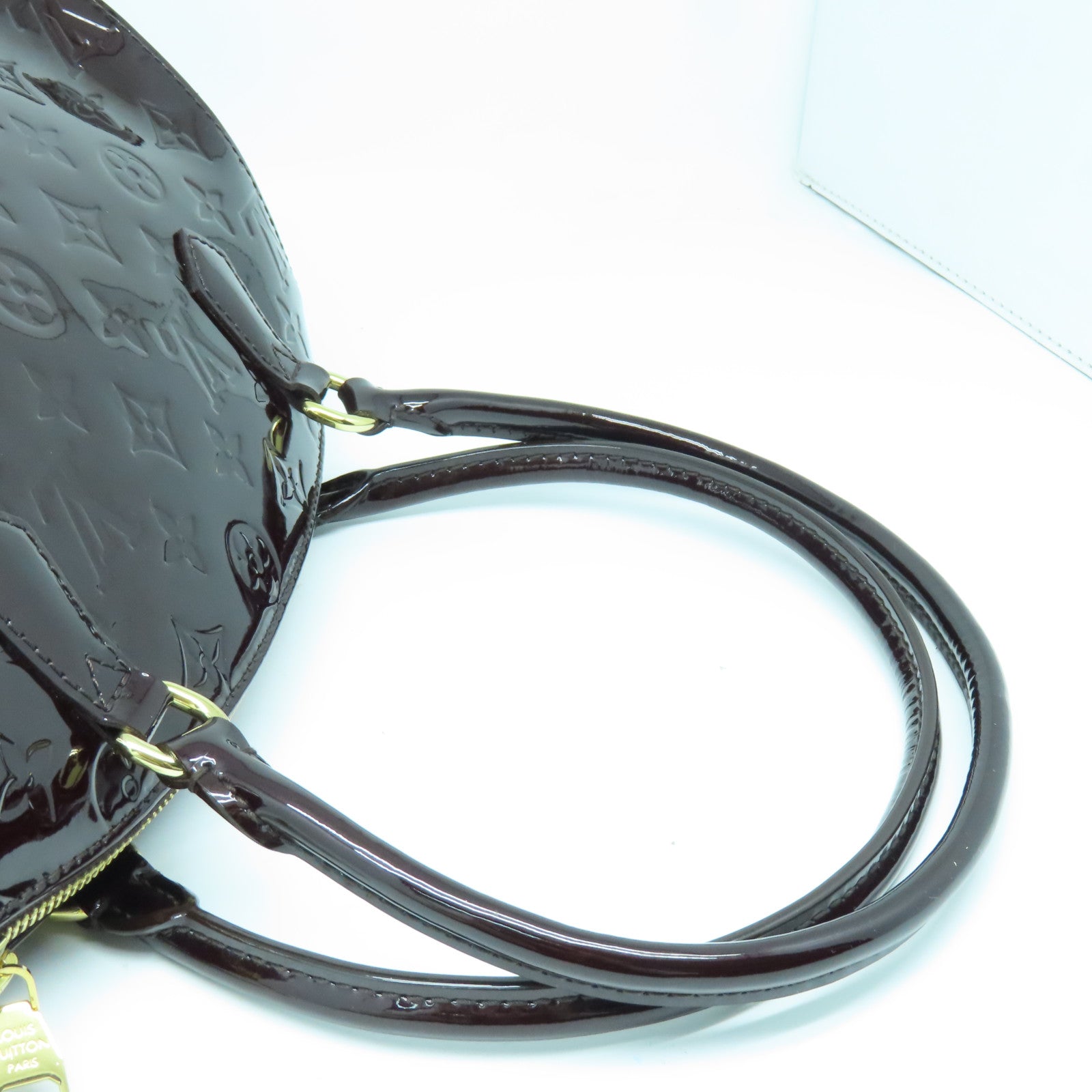 LOUIS VUITTON Monogram Vernis Sherwood PM Gold Buckle Shoulder Bag