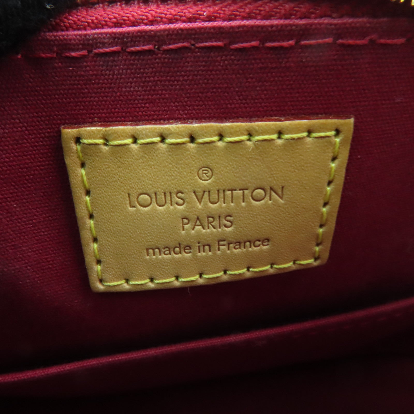 LOUIS VUITTON Vernis Alma BB金扣手挽肩背兩用袋紅色