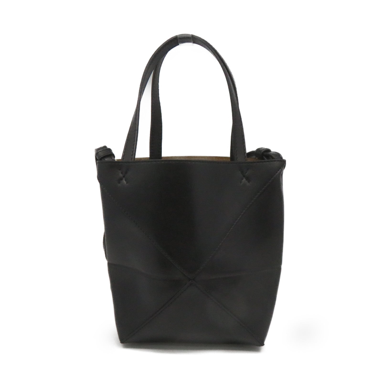 LOEWE 牛皮皮革2Way Shoulder Bag手挽肩背兩用袋黑色