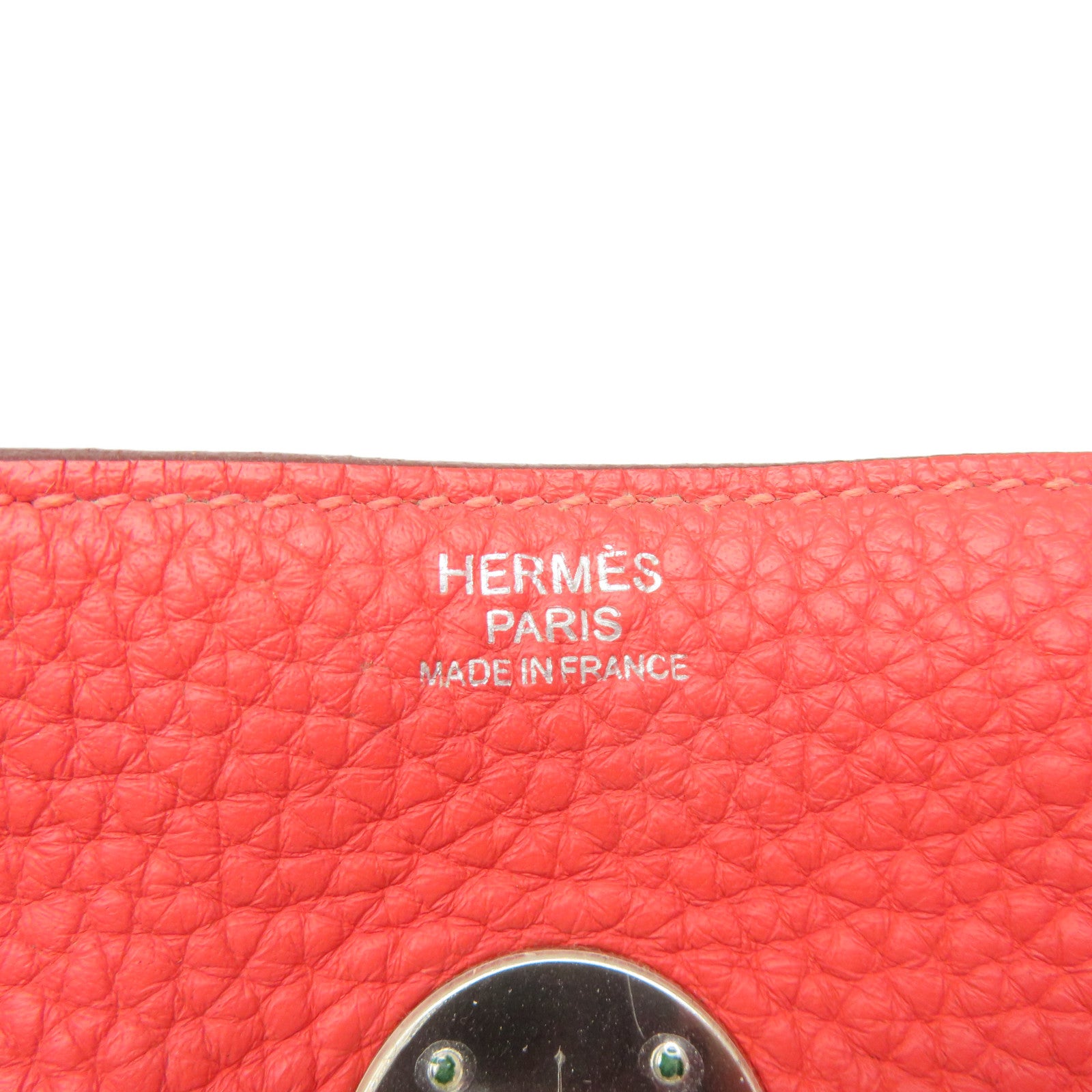 HERMES 【激减优惠】Clemence皮革Lindy 30银扣2Way Shoulder Bag手挽肩背两用袋粉红色