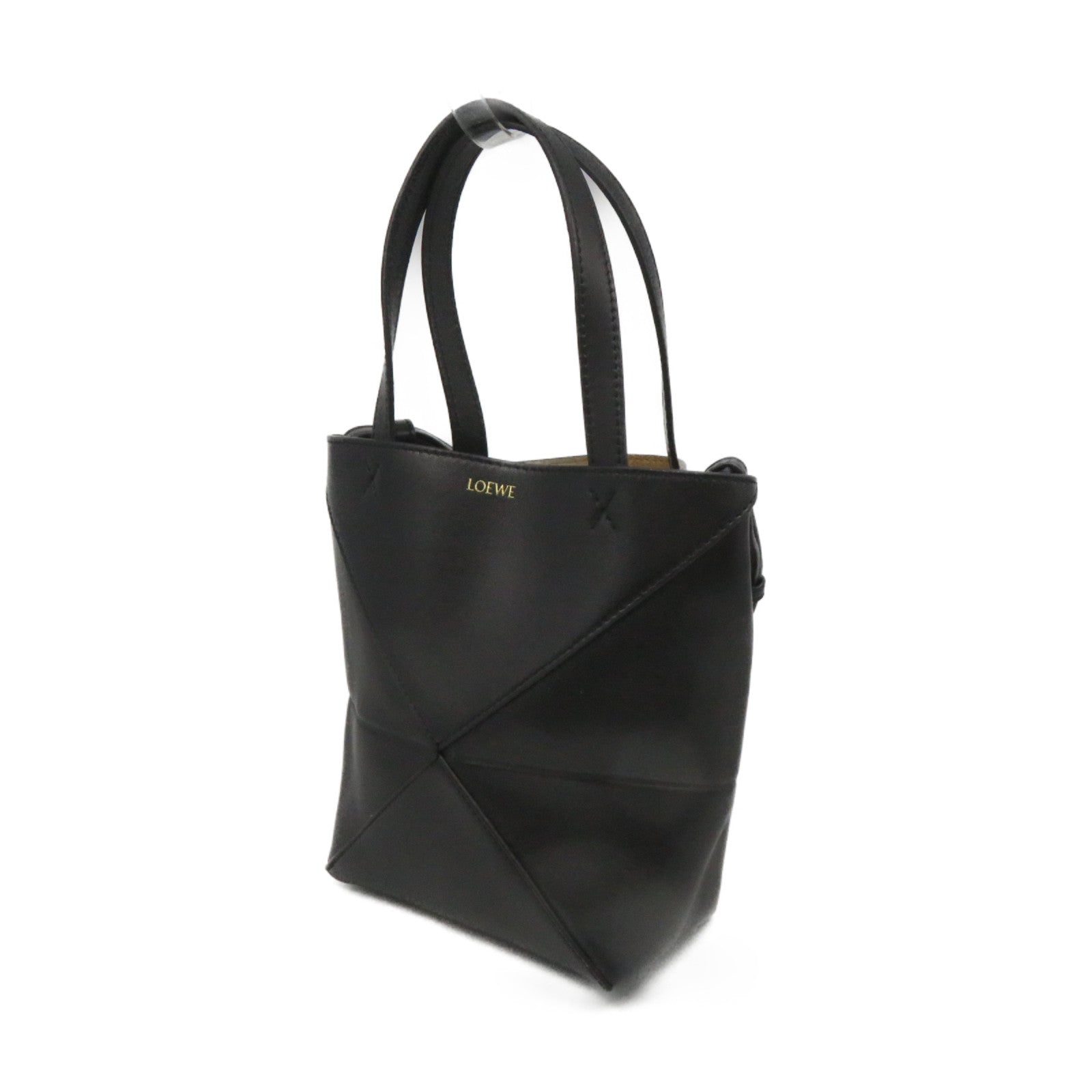 LOEWE 牛皮皮革2Way Shoulder Bag手挽肩背兩用袋黑色