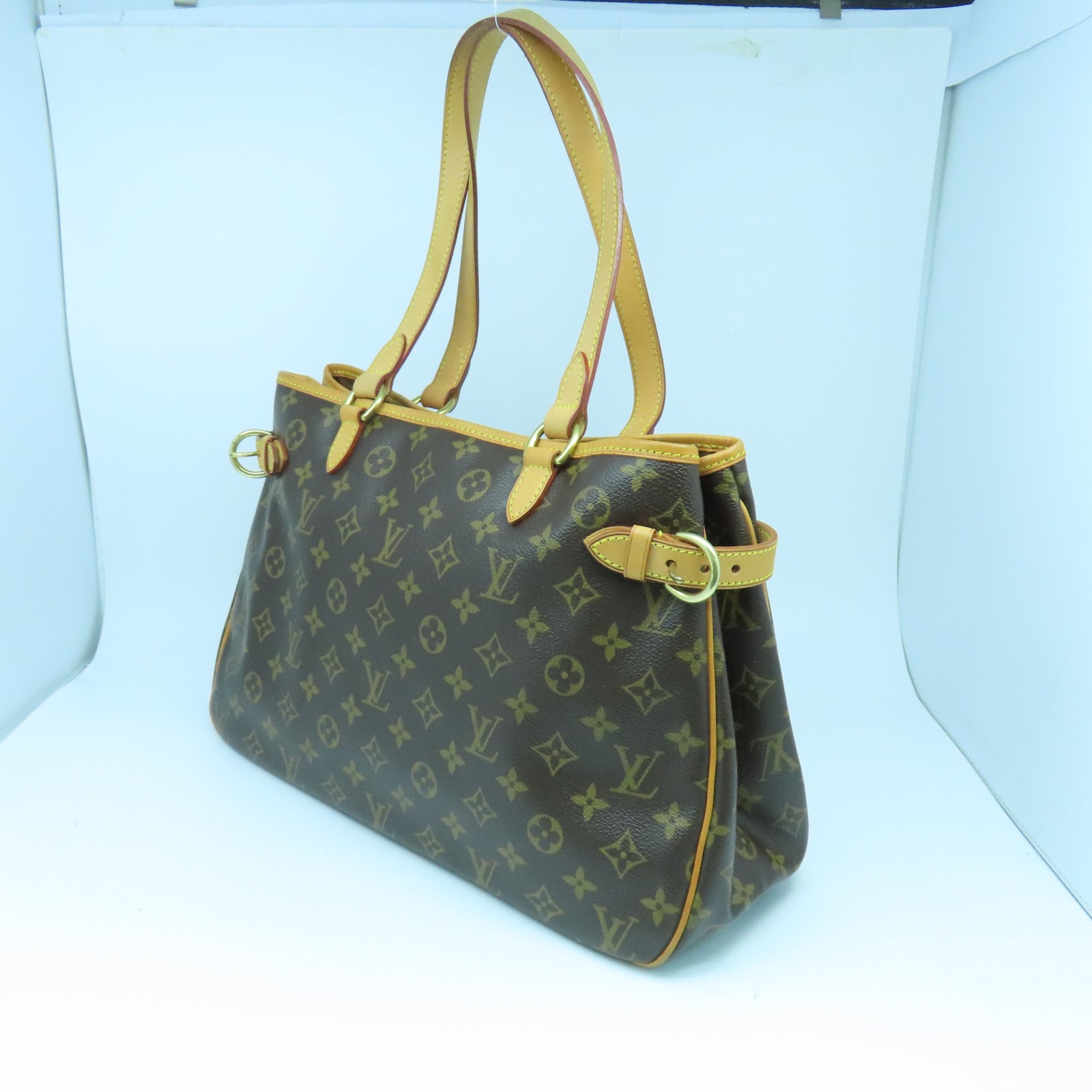 LOUIS VUITTON Monogram Batignolles Horizont金扣肩背袋啡色