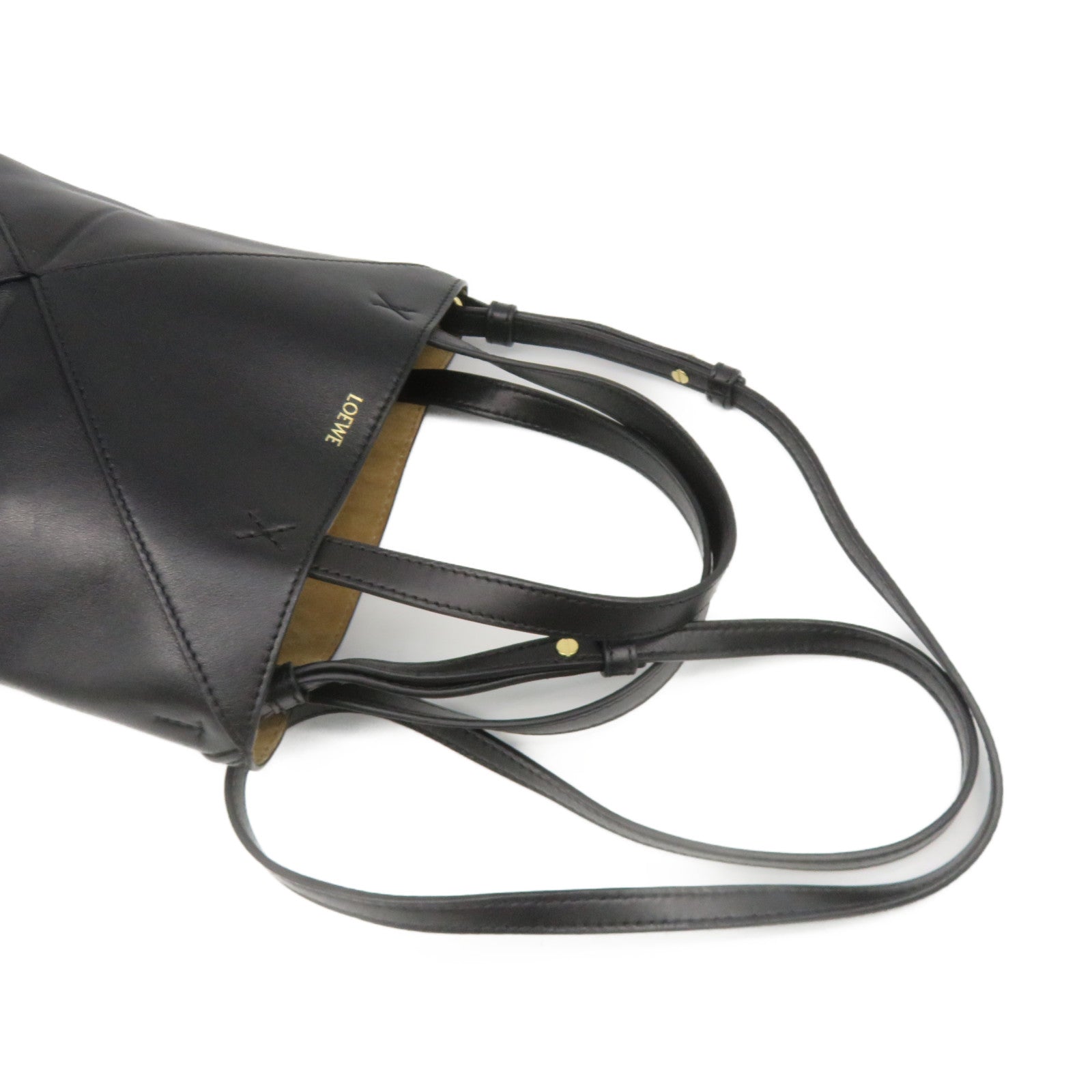 LOEWE 牛皮皮革2Way Shoulder Bag手挽肩背兩用袋黑色