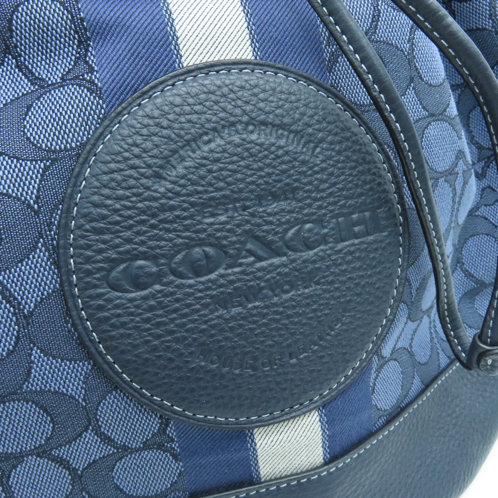 COACH 皮革/帆布Backpack背包蓝色