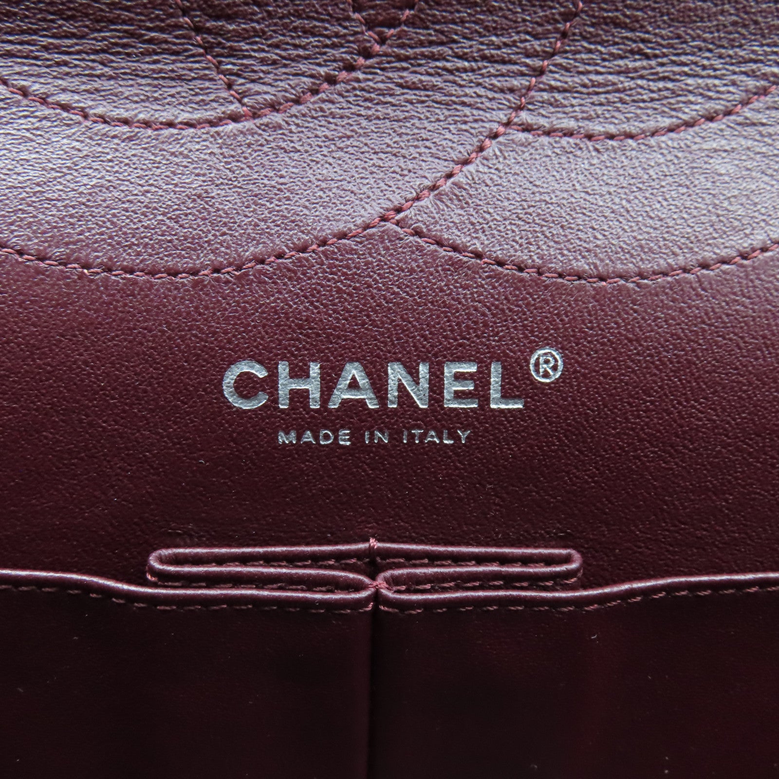CHANEL 菱格牛皮皮革2.55 Chain Shoulder銀扣鏈帶肩背袋黑色