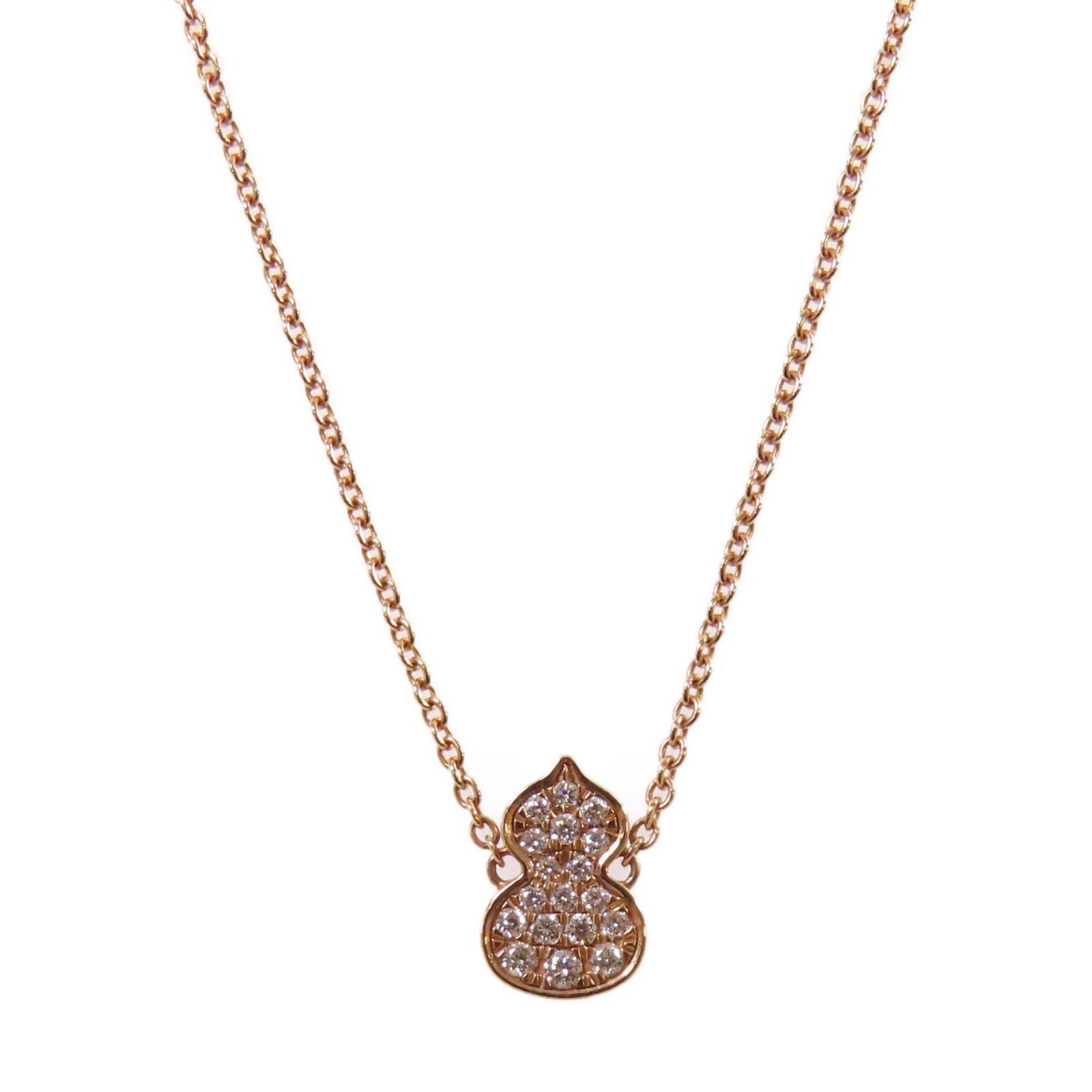 JEWELRY 18K玫瑰金/0.068ct鑽石Qeelin Petite Wulu Necklace項鏈