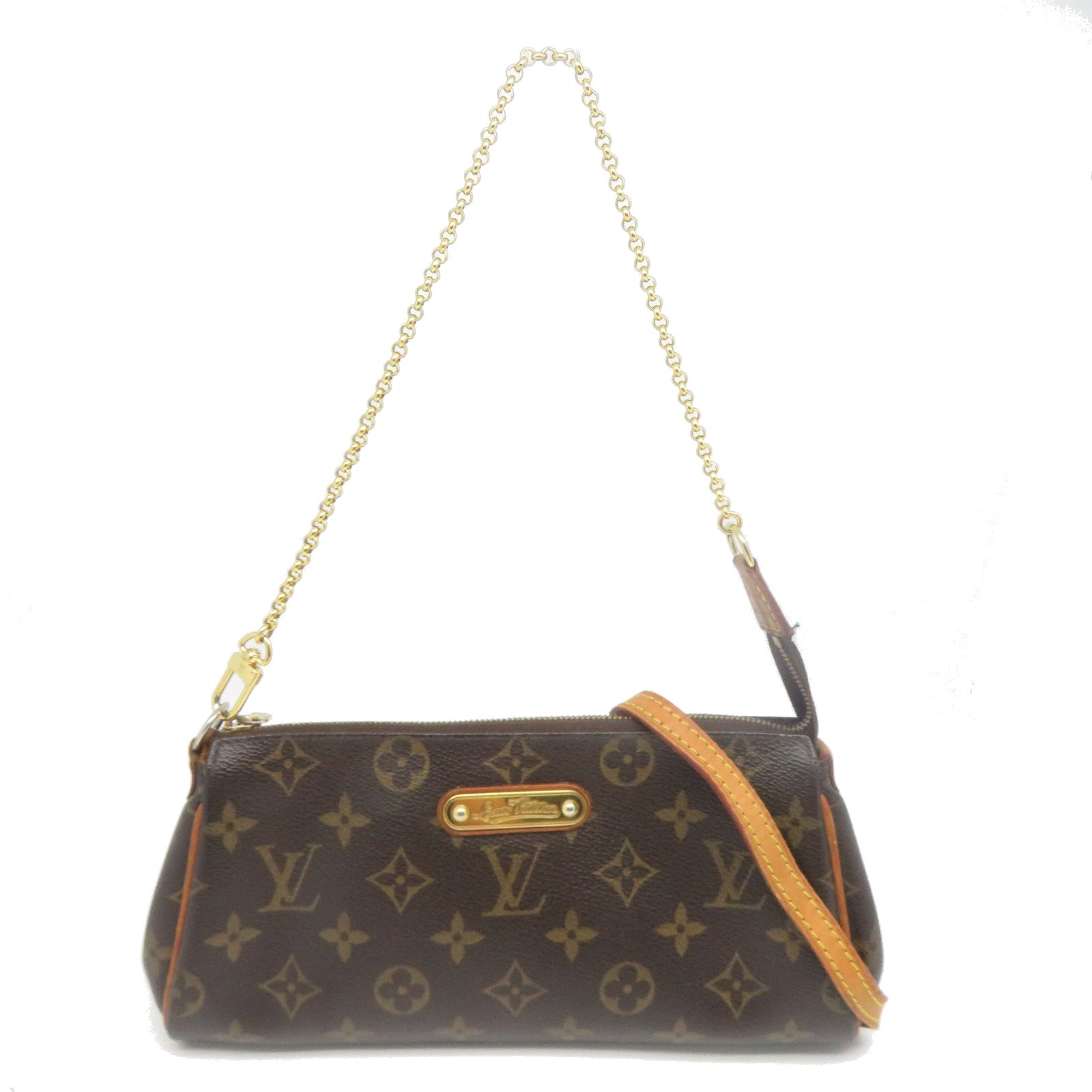LOUIS VUITTON Monogram Eva金扣手挽肩背兩用袋啡色