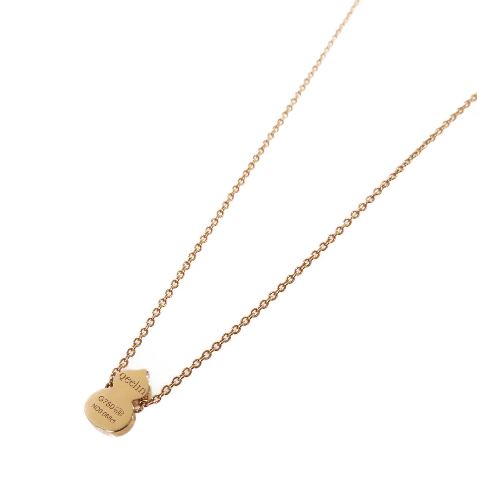 JEWELRY 18K玫瑰金/0.068ct鑽石Qeelin Petite Wulu Necklace項鏈