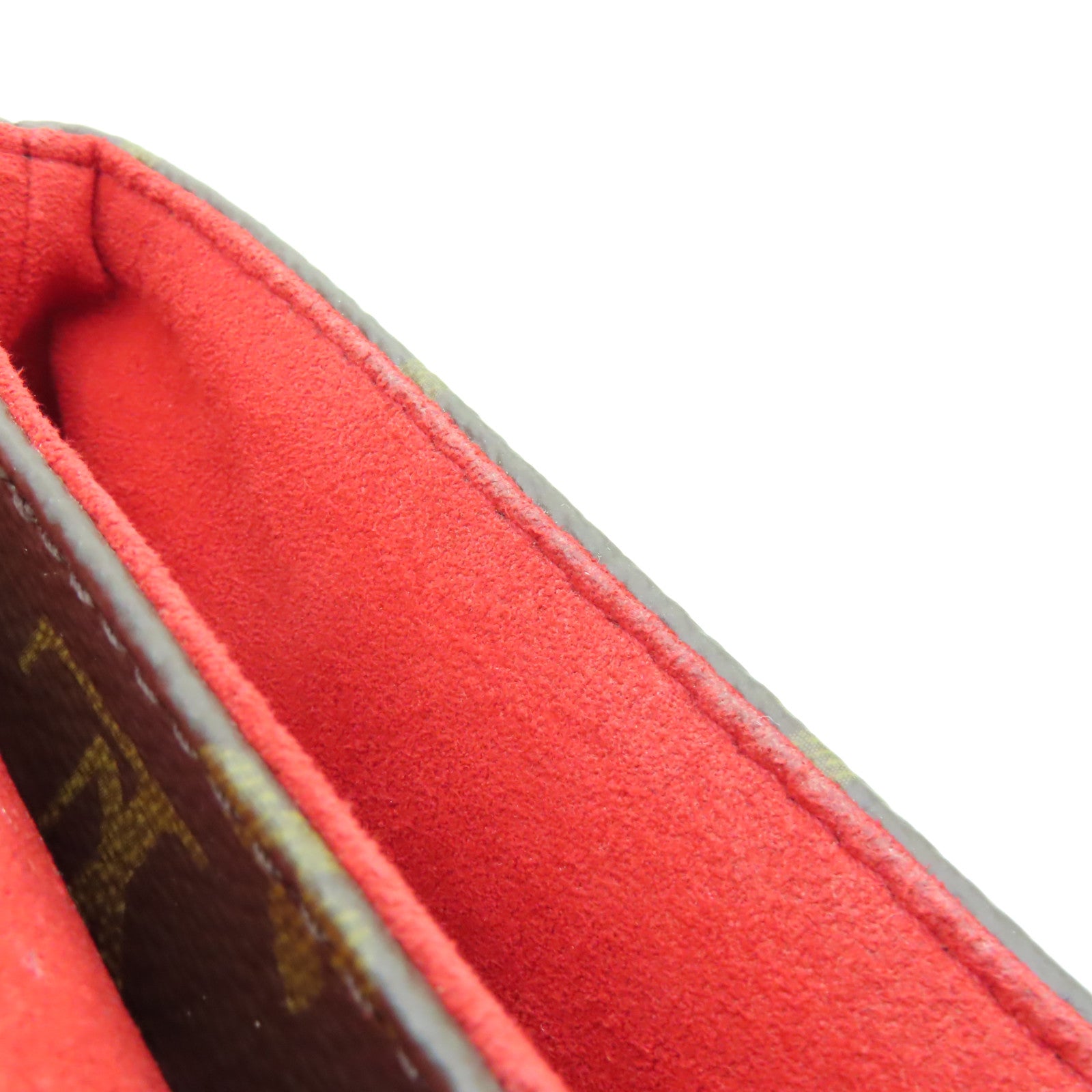 LOUIS VUITTON Monogram Locky BB金扣手挽肩背兩用袋紅色/棕色
