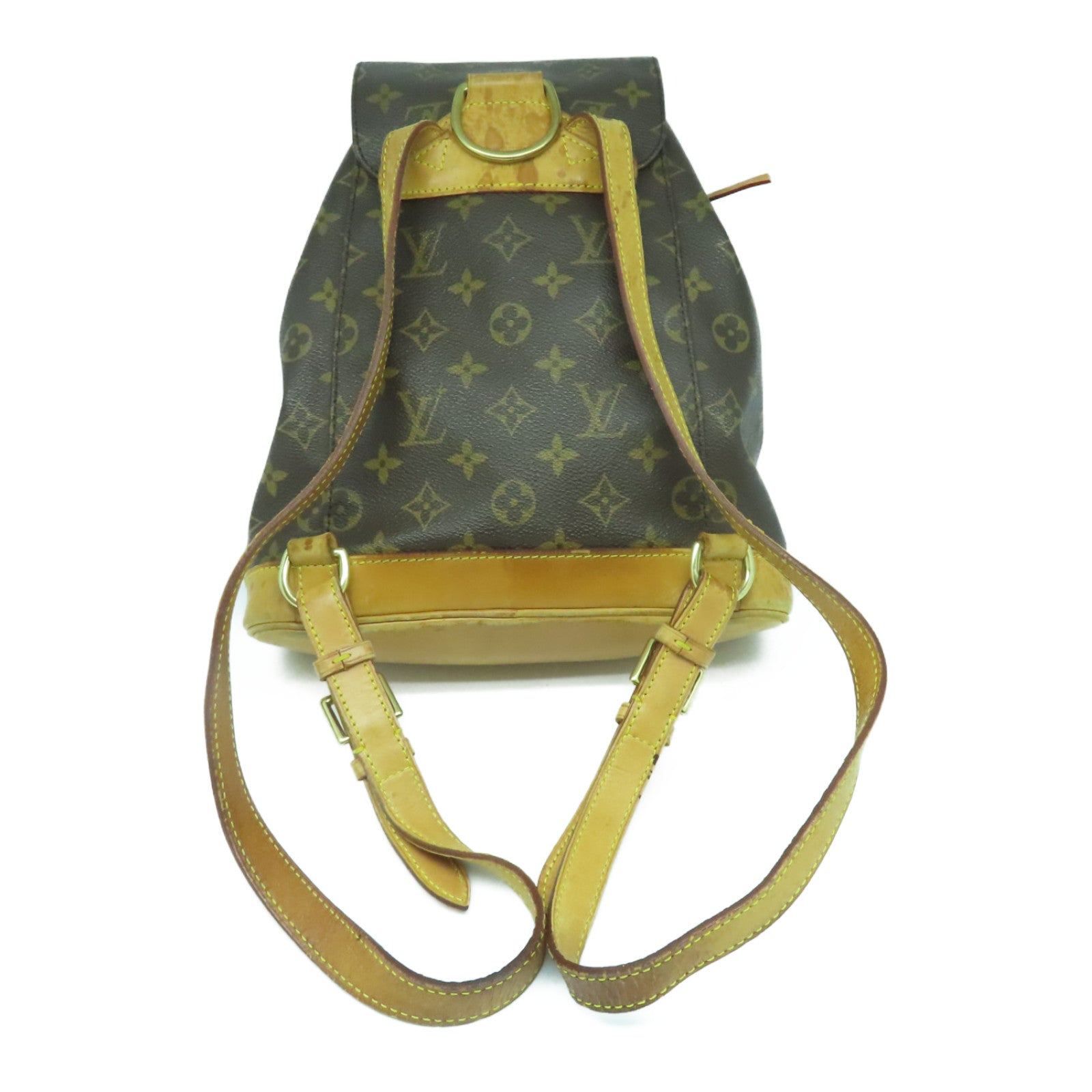 LOUIS VUITTON Monogram Montsouris MM金扣背包啡色