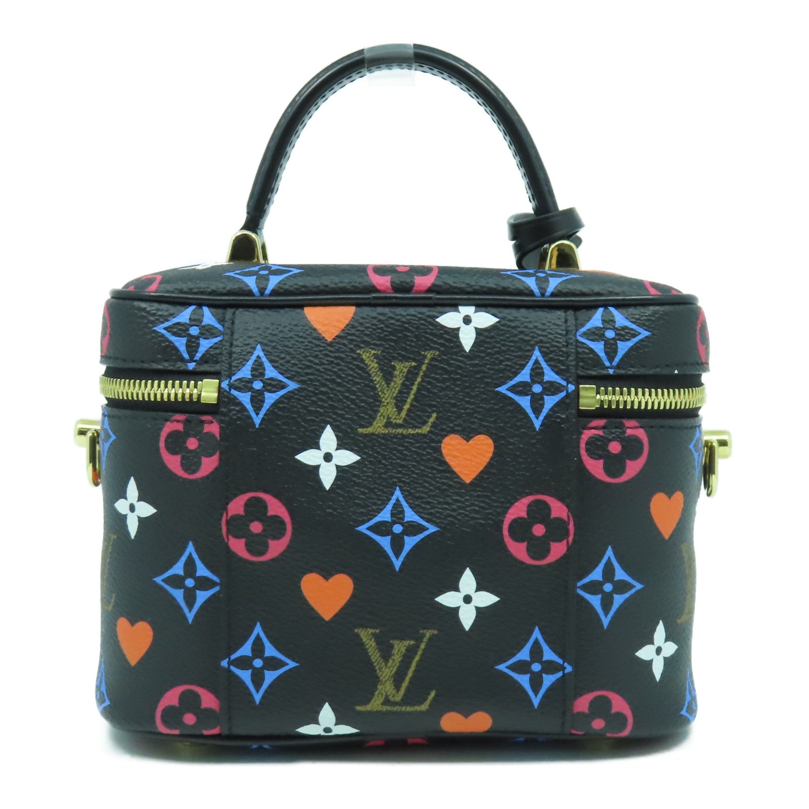 LOUIS VUITTON Game On Monogram Vanity PM金扣手挽肩背兩用袋黑色